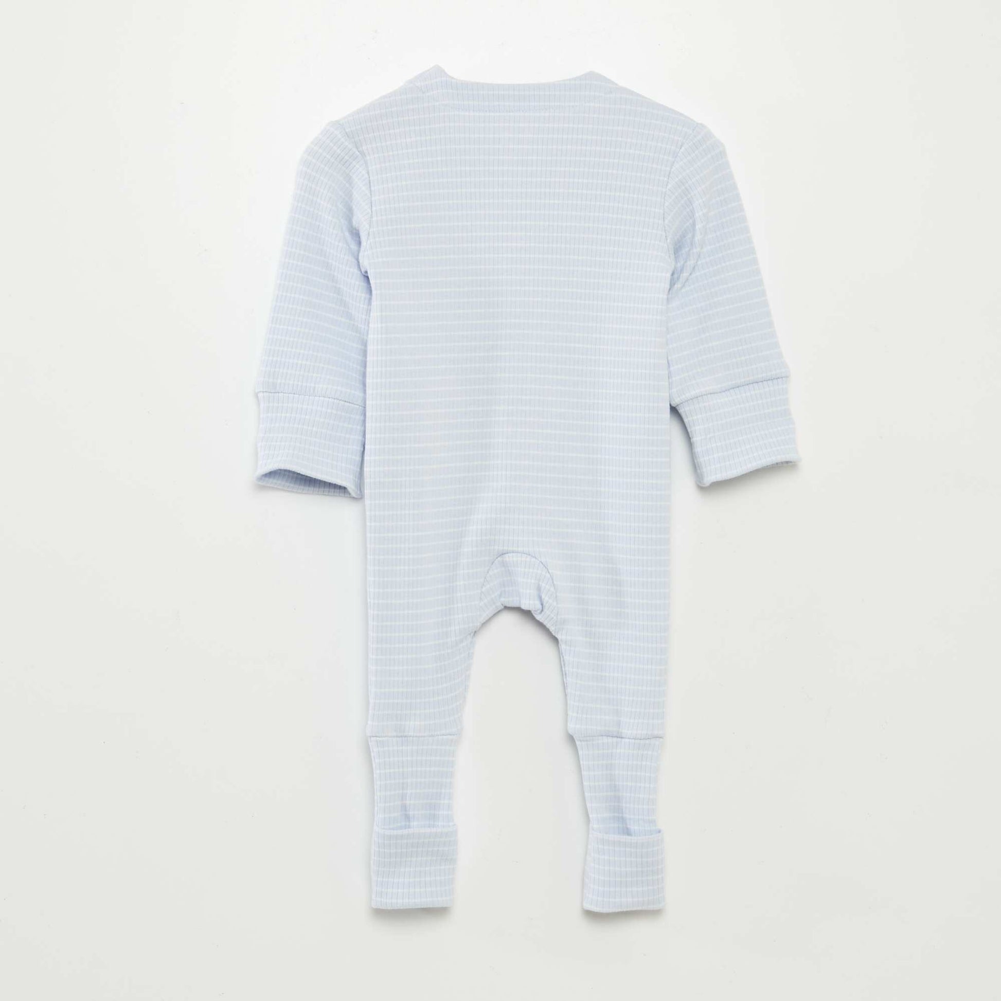 Striped Grow-With-Me Sleepsuit BLUE