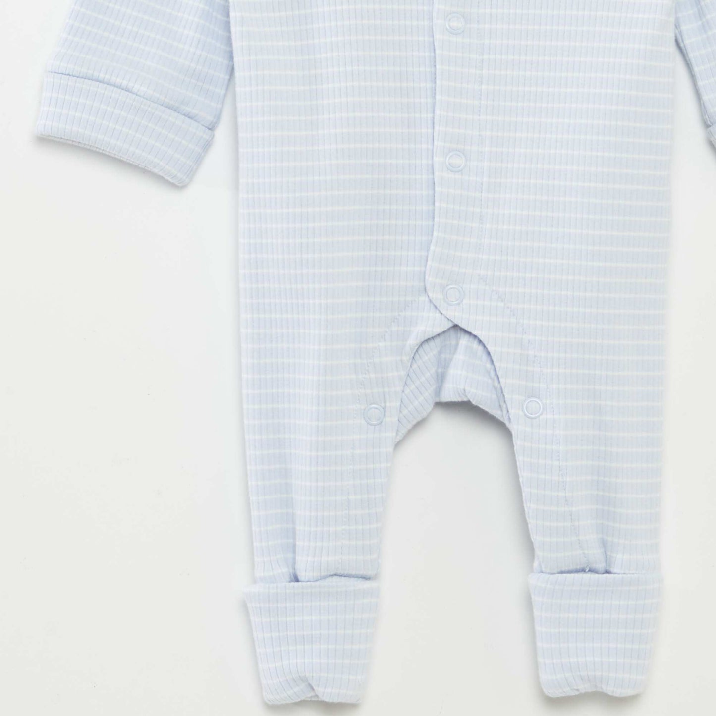 Striped Grow-With-Me Sleepsuit BLUE
