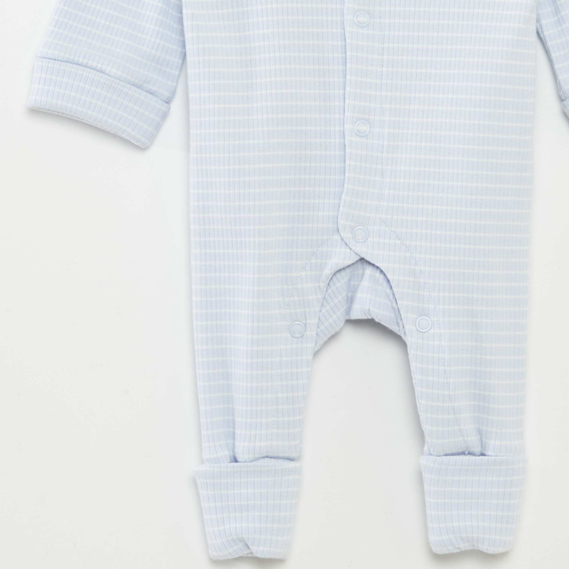 Striped Grow-With-Me Sleepsuit BLUE