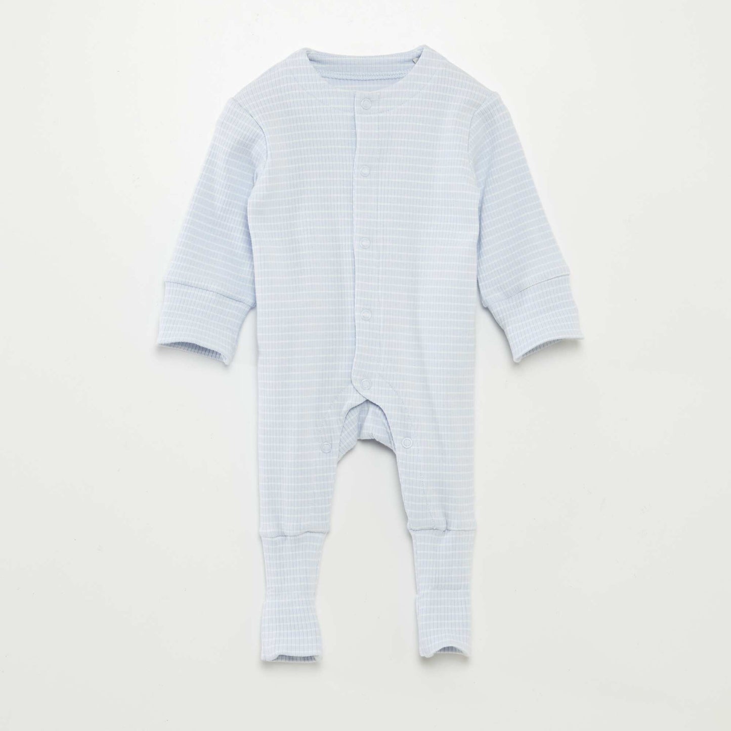 Striped Grow-With-Me Sleepsuit BLUE