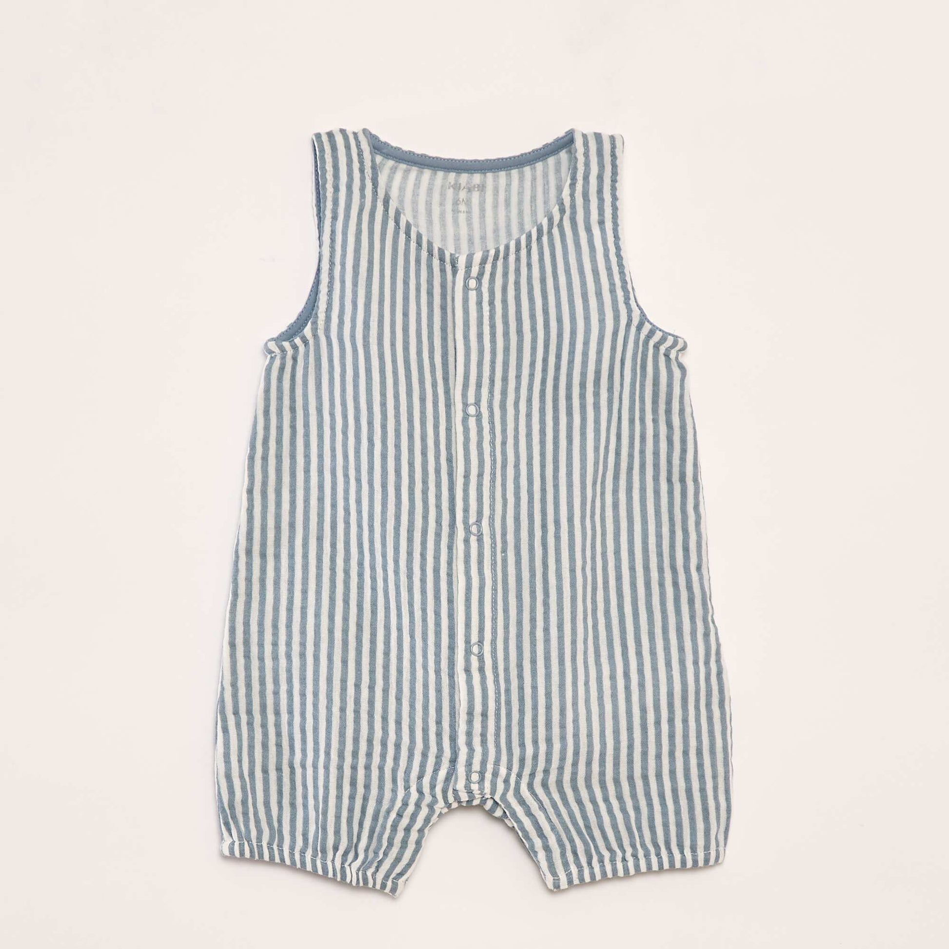 Short striped sleepsuit BLUE