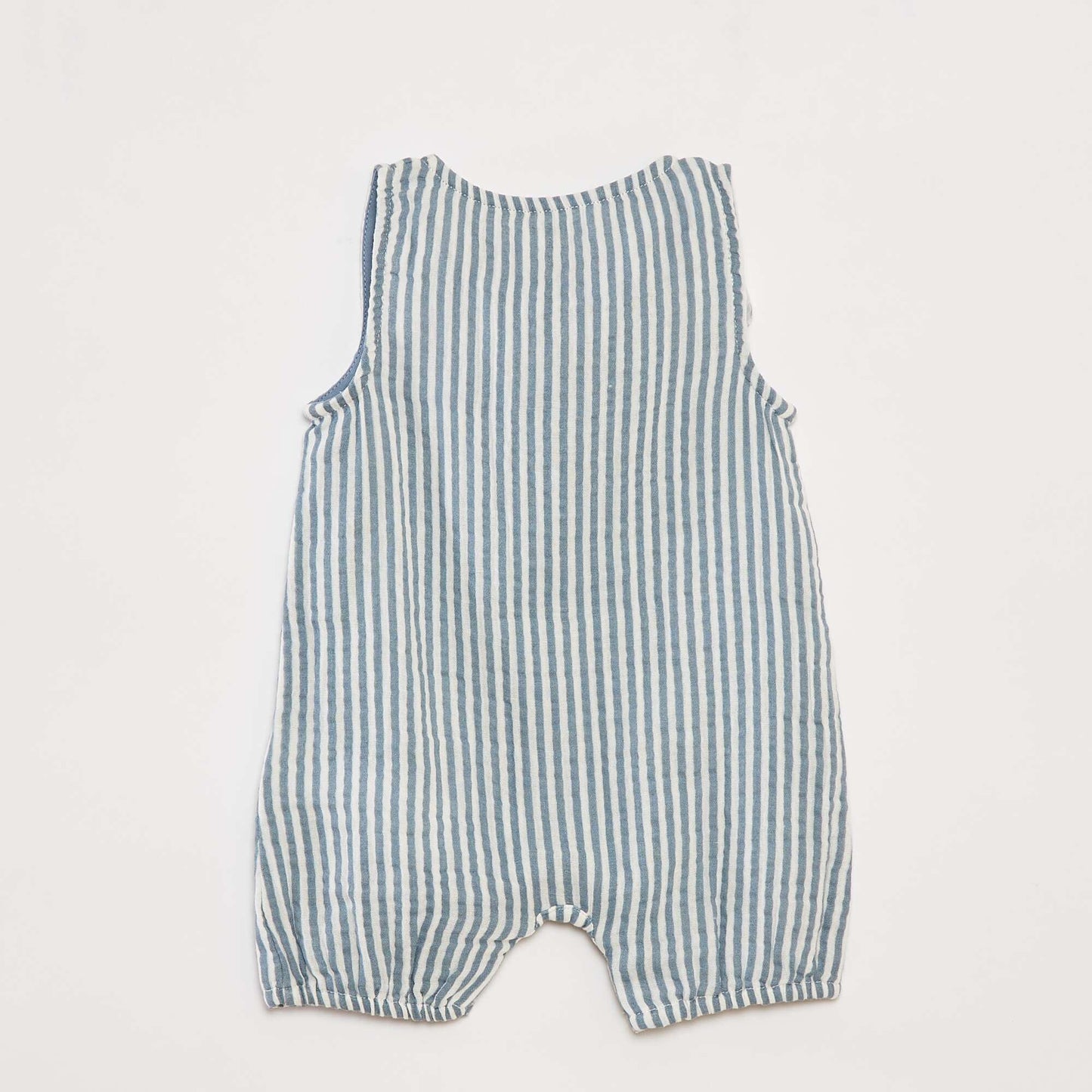 Short striped sleepsuit BLUE