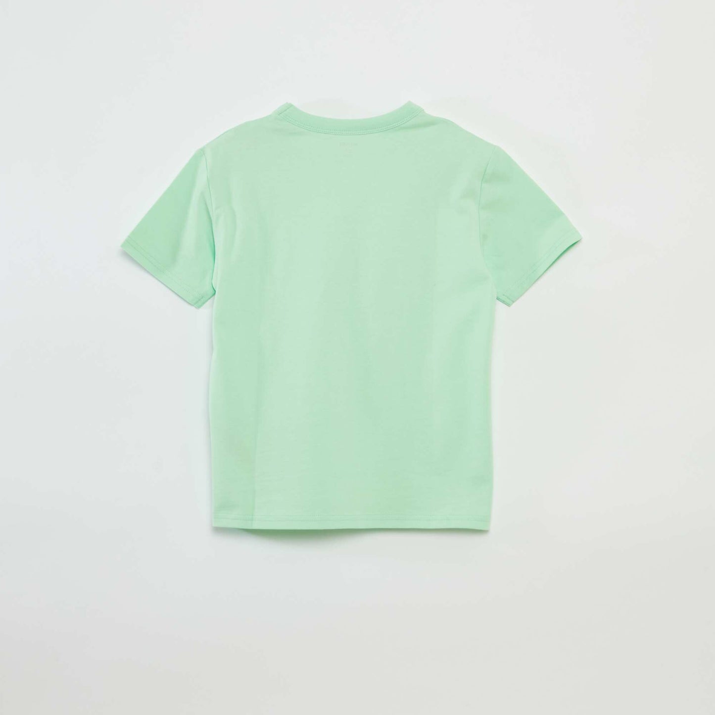 Basic short-sleeved T-shirt with round neck GREEN