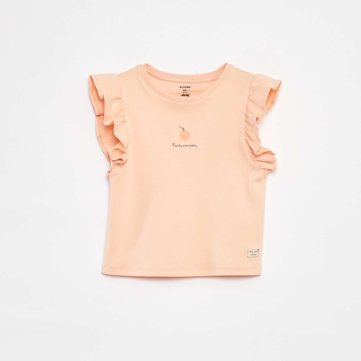 Ruffled T-shirt - cradle to cradle ORANGE