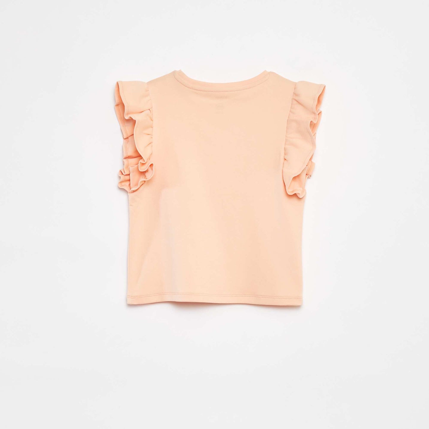 Ruffled T-shirt - cradle to cradle ORANGE