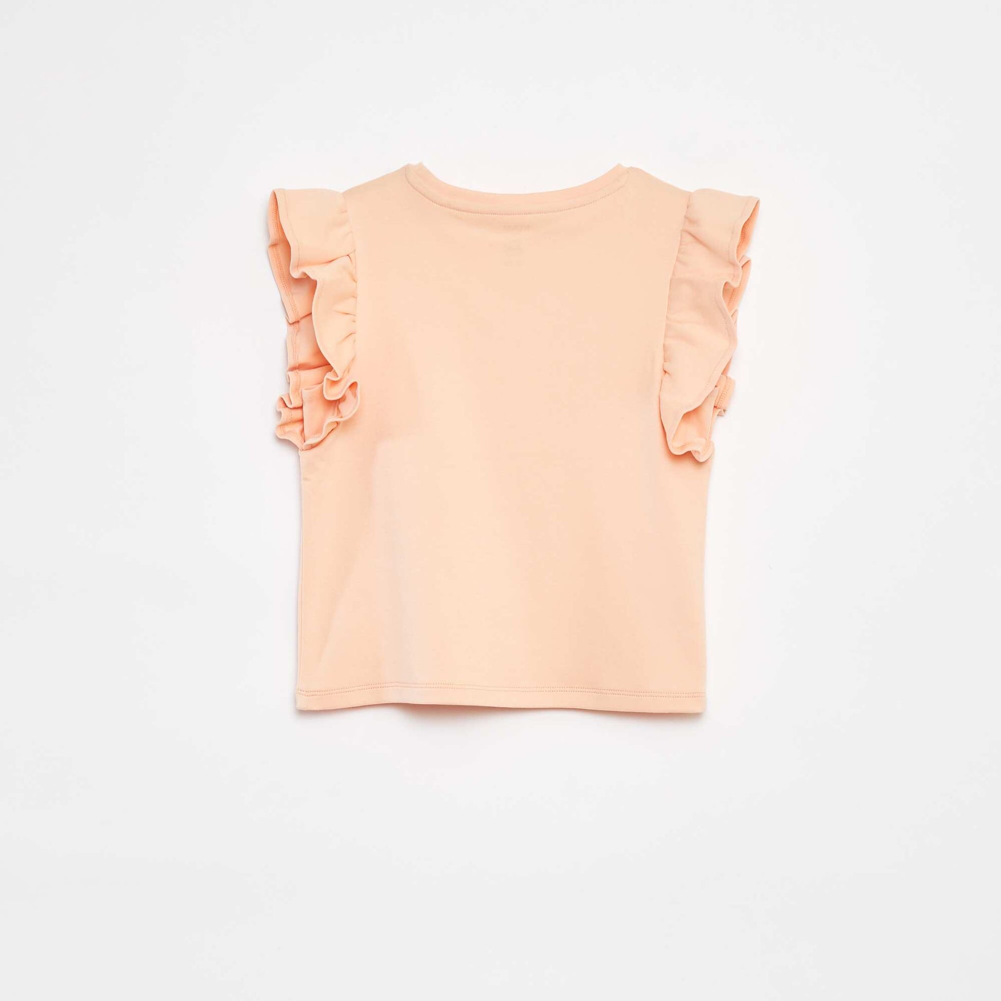 Ruffled T-shirt - cradle to cradle ORANGE