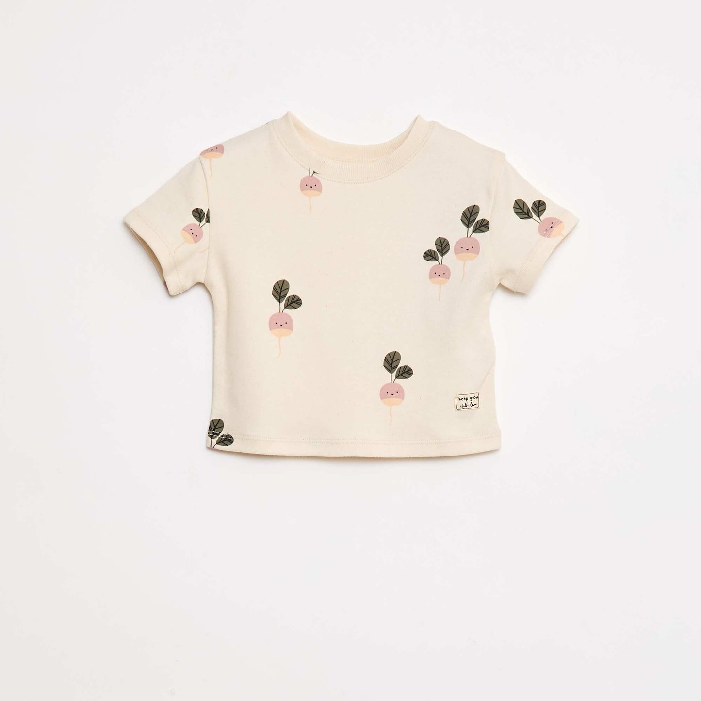 Printed short-sleeved T-shirt - cradle to cradle WHITE
