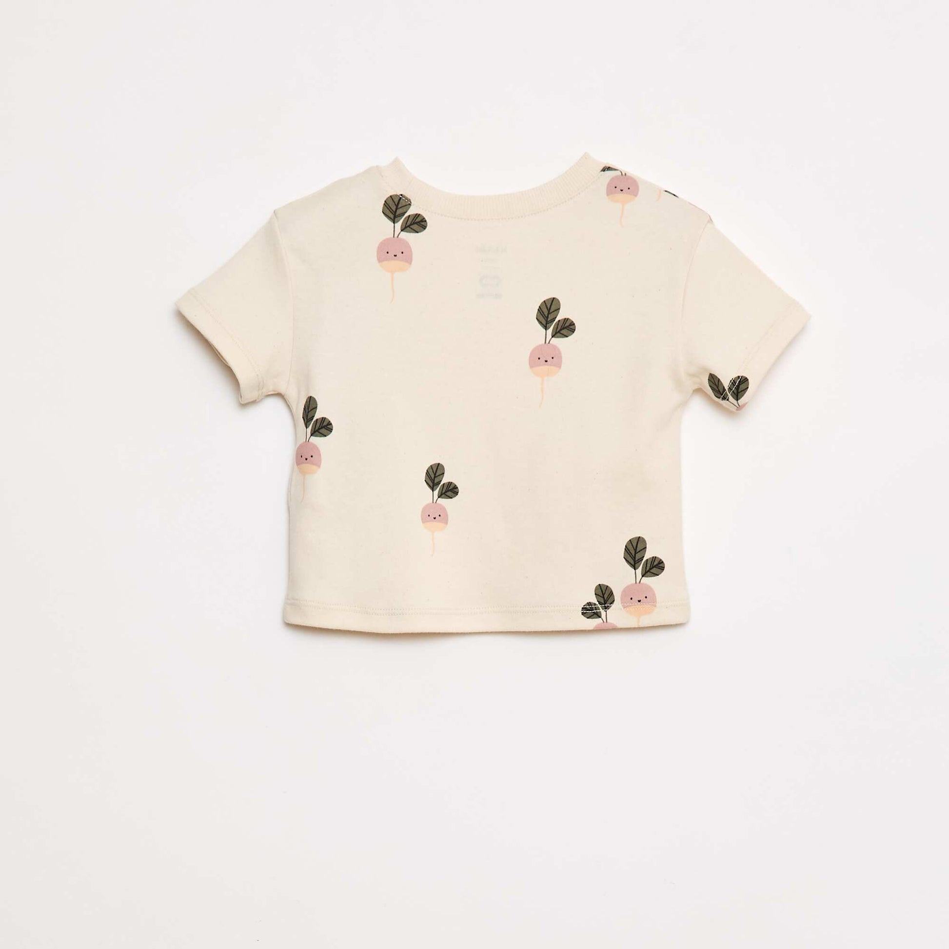 Printed short-sleeved T-shirt - cradle to cradle WHITE