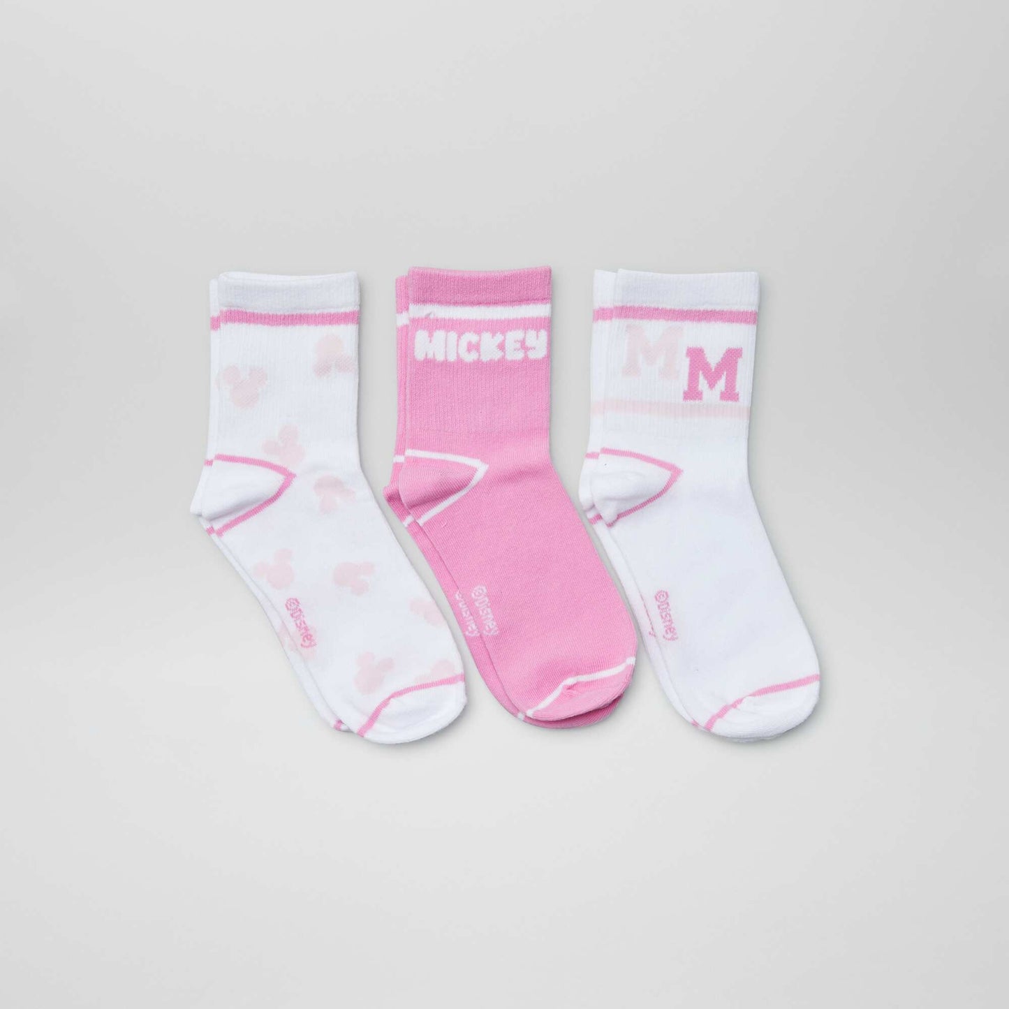 Pack of 3 pairs of Mickey and Minnie socks WHITE