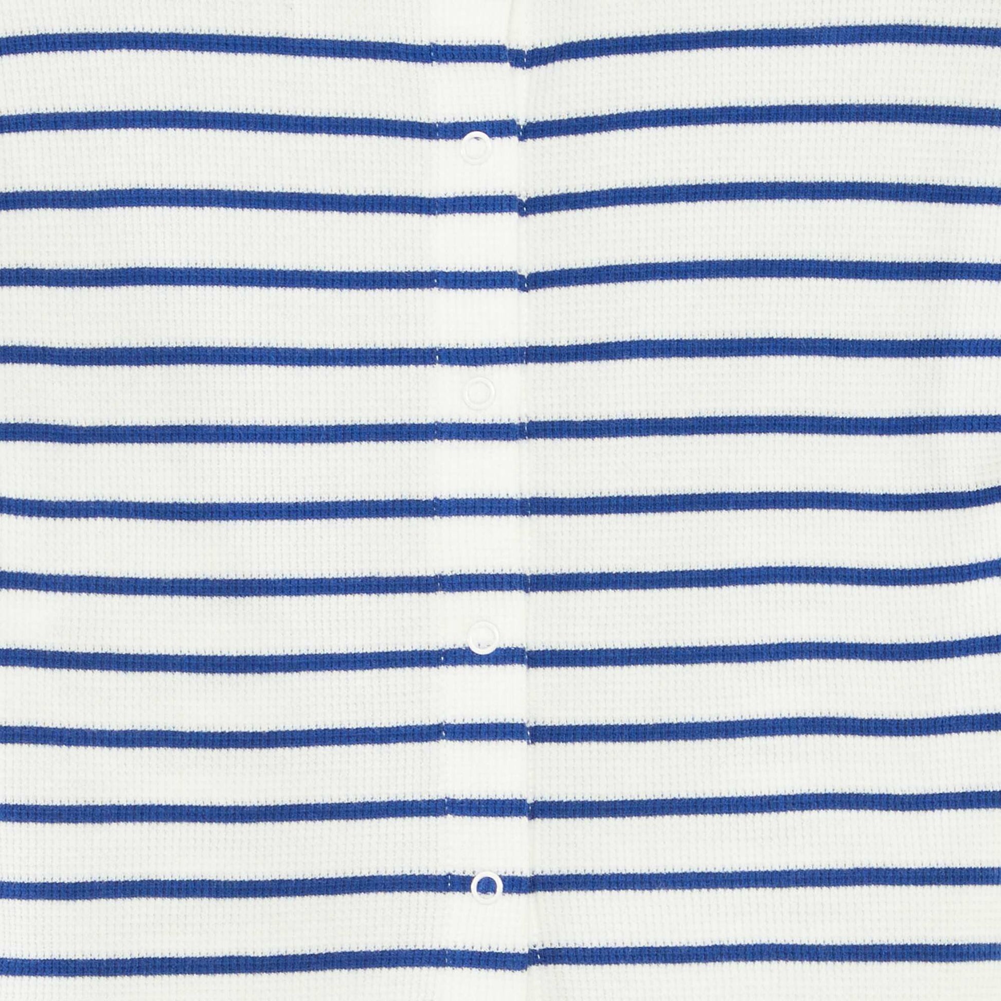 Printed waffle-knit T-shirt WHITE