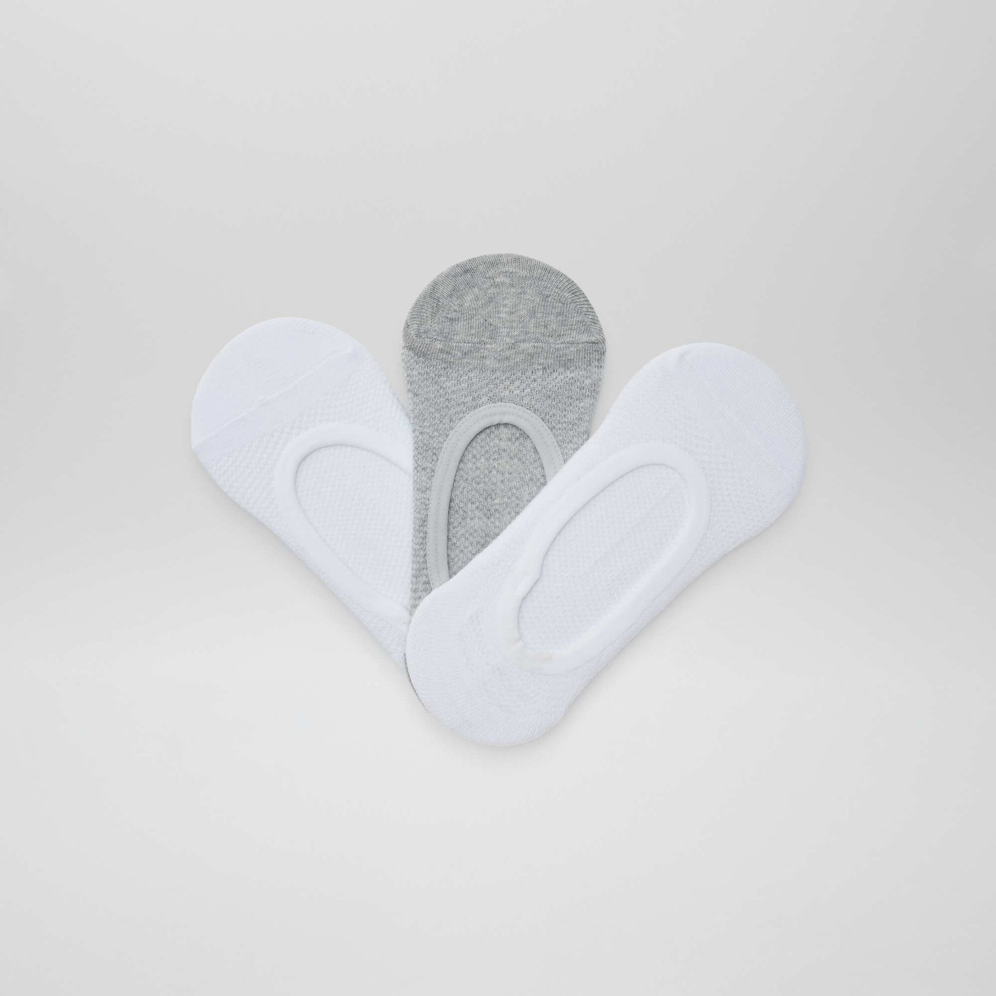 3-pack of invisible socks WHITE