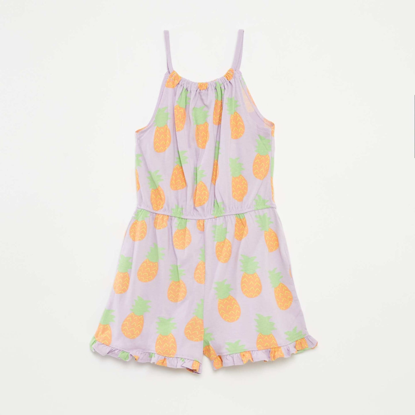 Printed strappy playsuit PURPLE