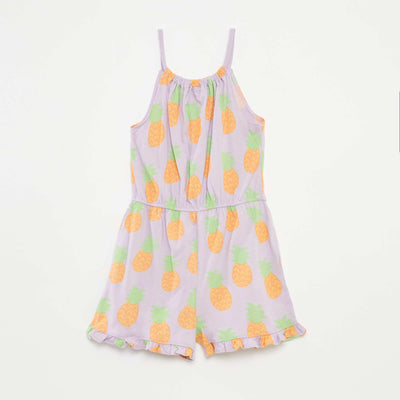 Printed strappy playsuit PURPLE