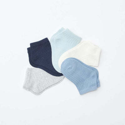 Pack of 5 pairs of invisible socks BLUE