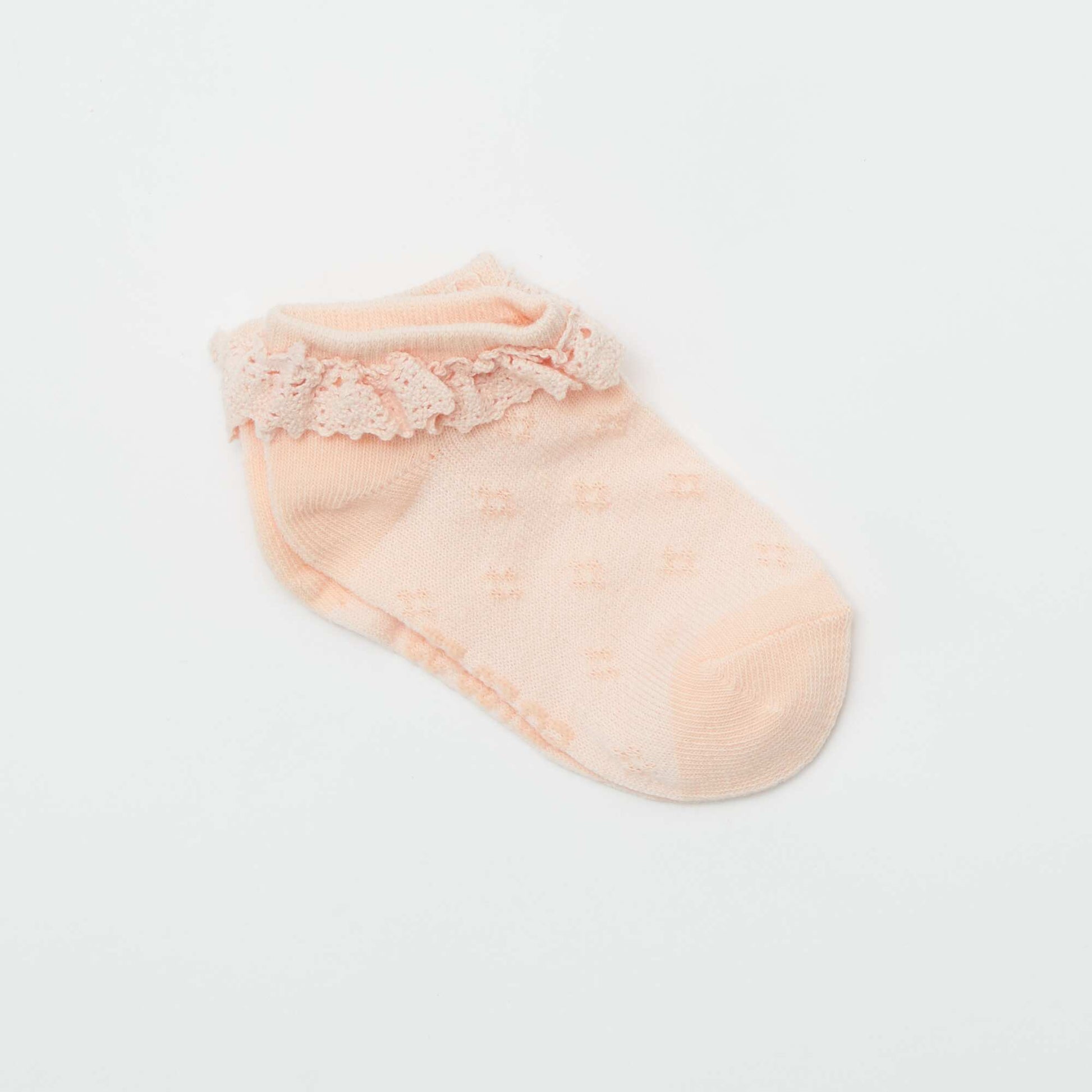 Pack of 3 pairs of ruffled socks PINK