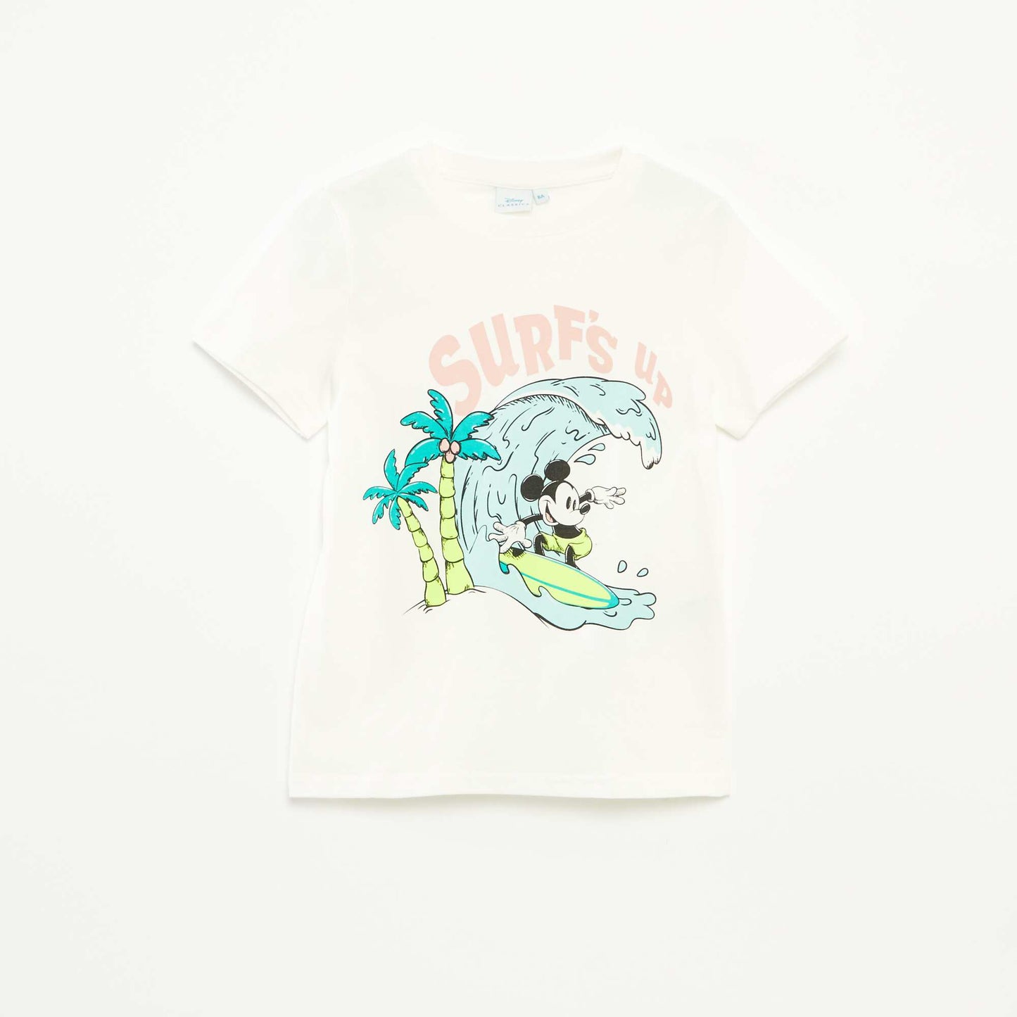Short-sleeved Disney Mickey Mouse T-shirt WHITE
