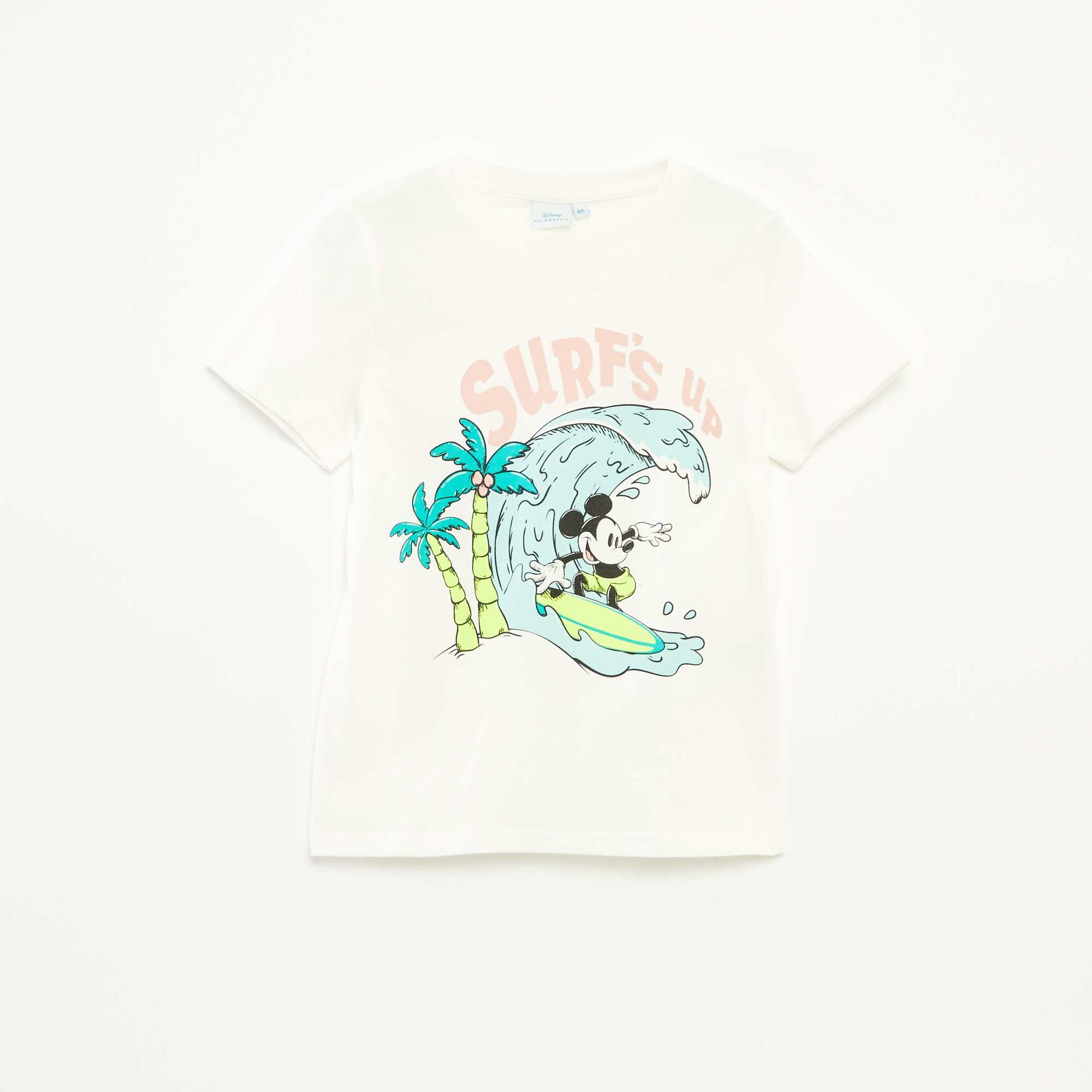 Short-sleeved Disney Mickey Mouse T-shirt WHITE