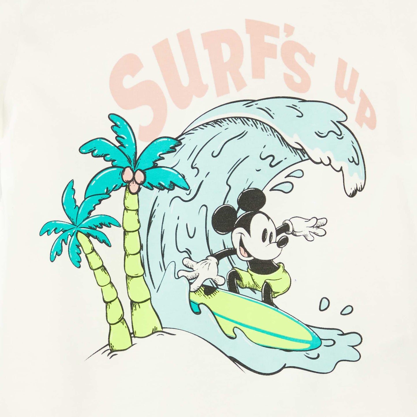 Short-sleeved Disney Mickey Mouse T-shirt WHITE