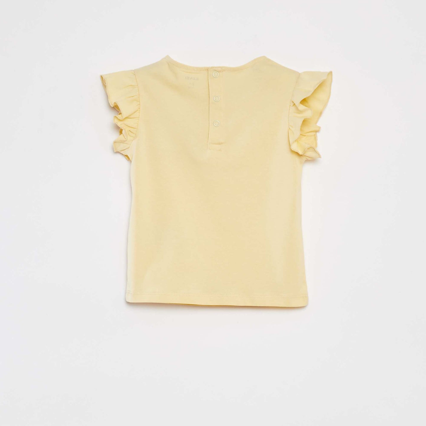 Ruffled T-shirt + shorts pyjama set - 2-piece set YELLOW
