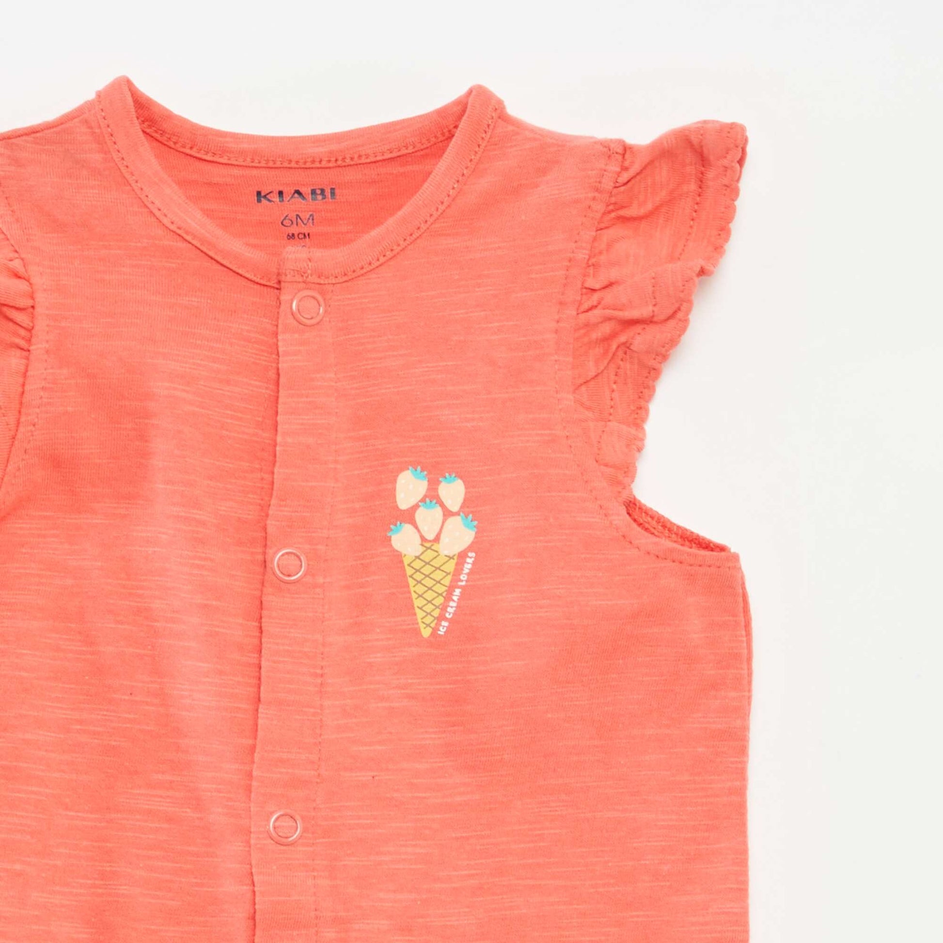 Pack of 2 lightweight sleepsuits ORANGE