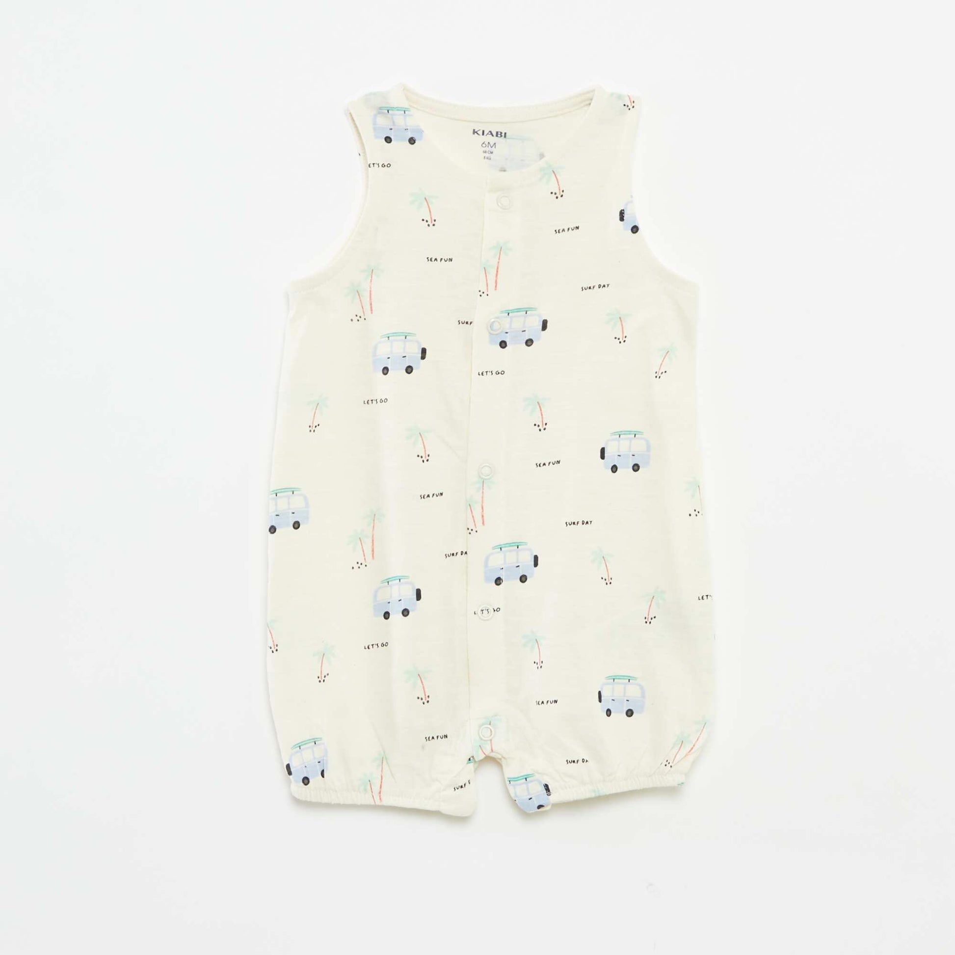 Pack of 2 lightweight sleeveless sleepsuits BLUE