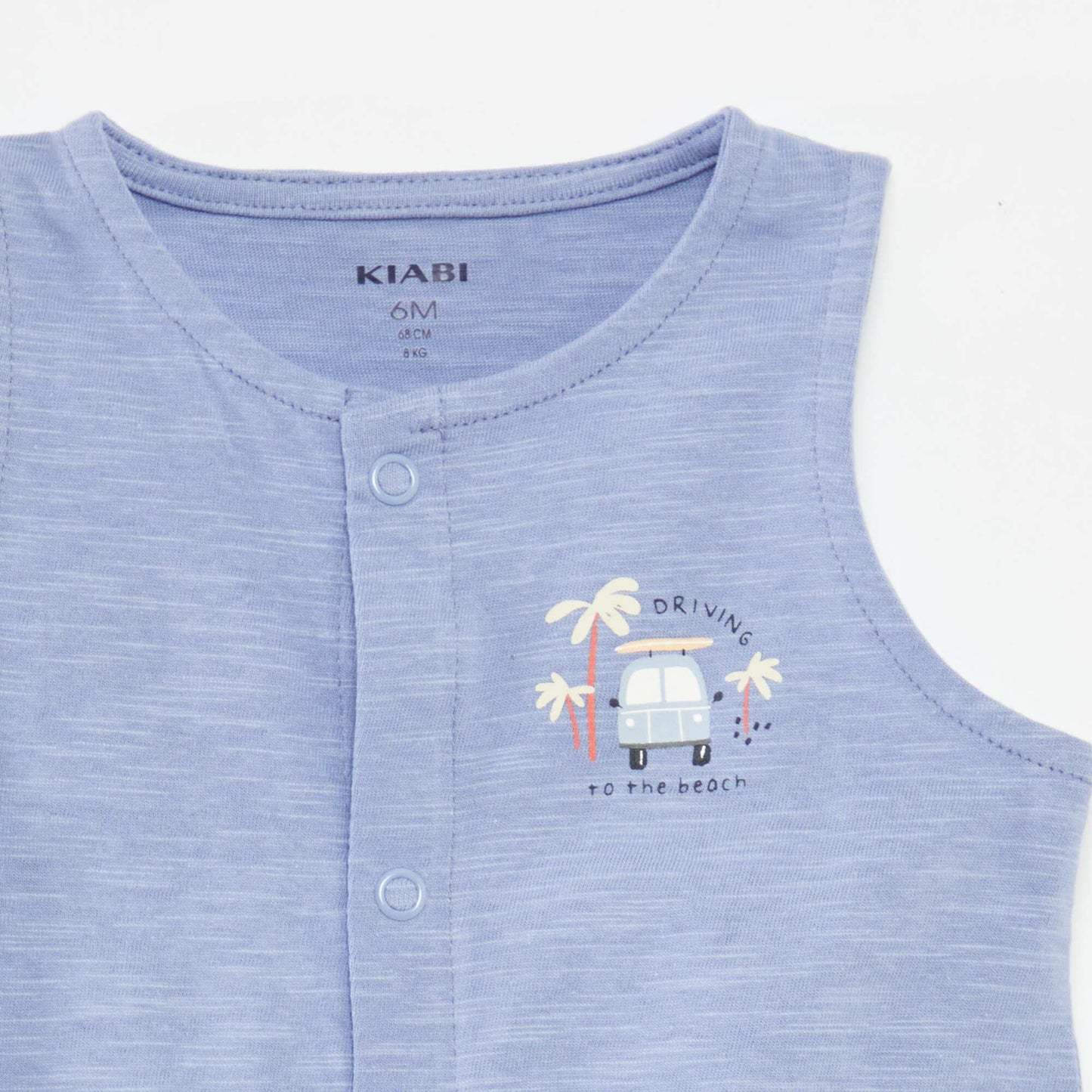 Pack of 2 lightweight sleeveless sleepsuits BLUE