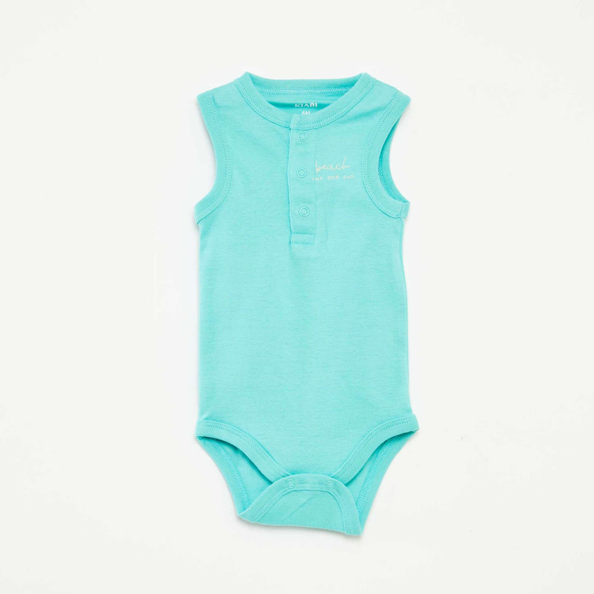 Pack of 3 sleeveless bodysuits GREEN