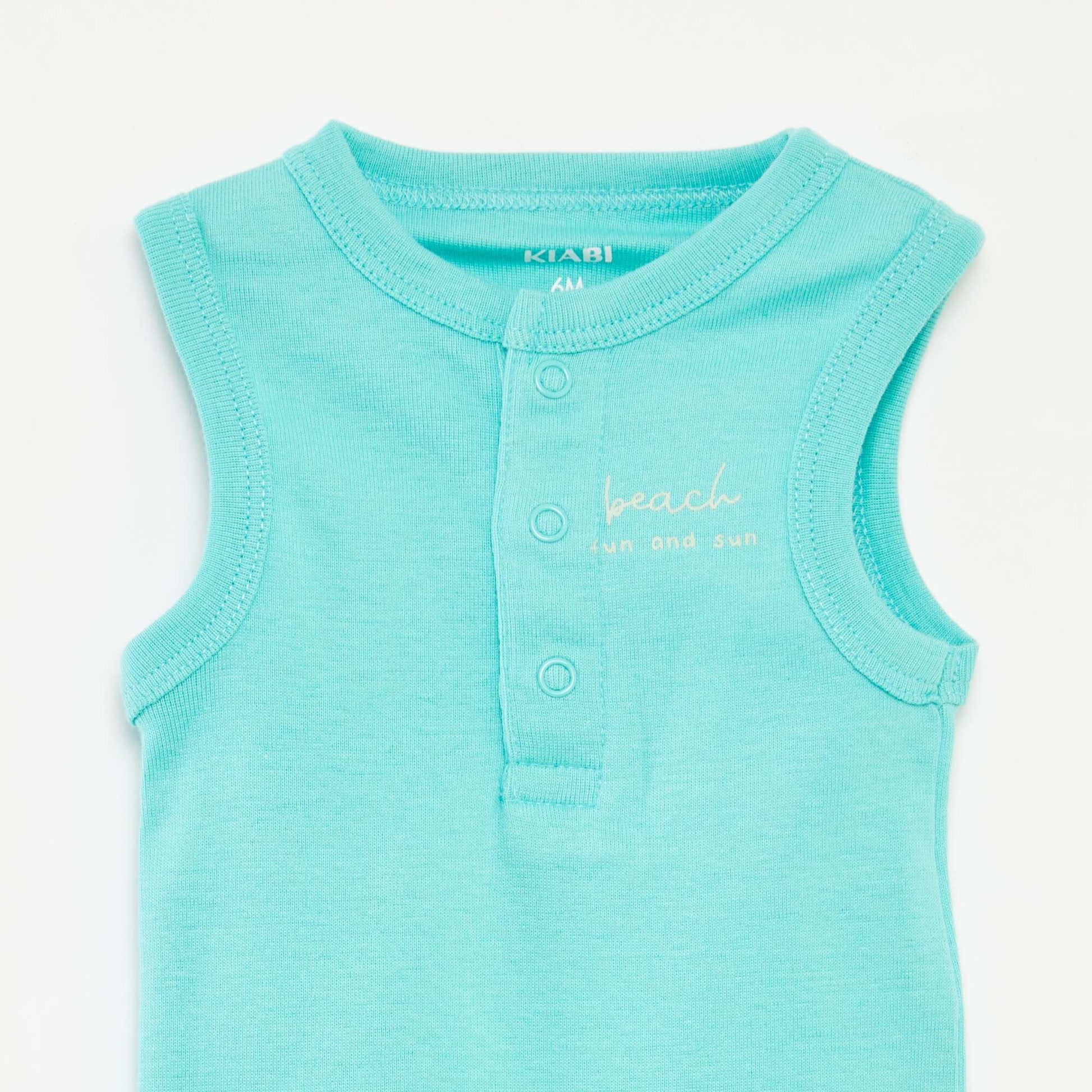 Pack of 3 sleeveless bodysuits GREEN