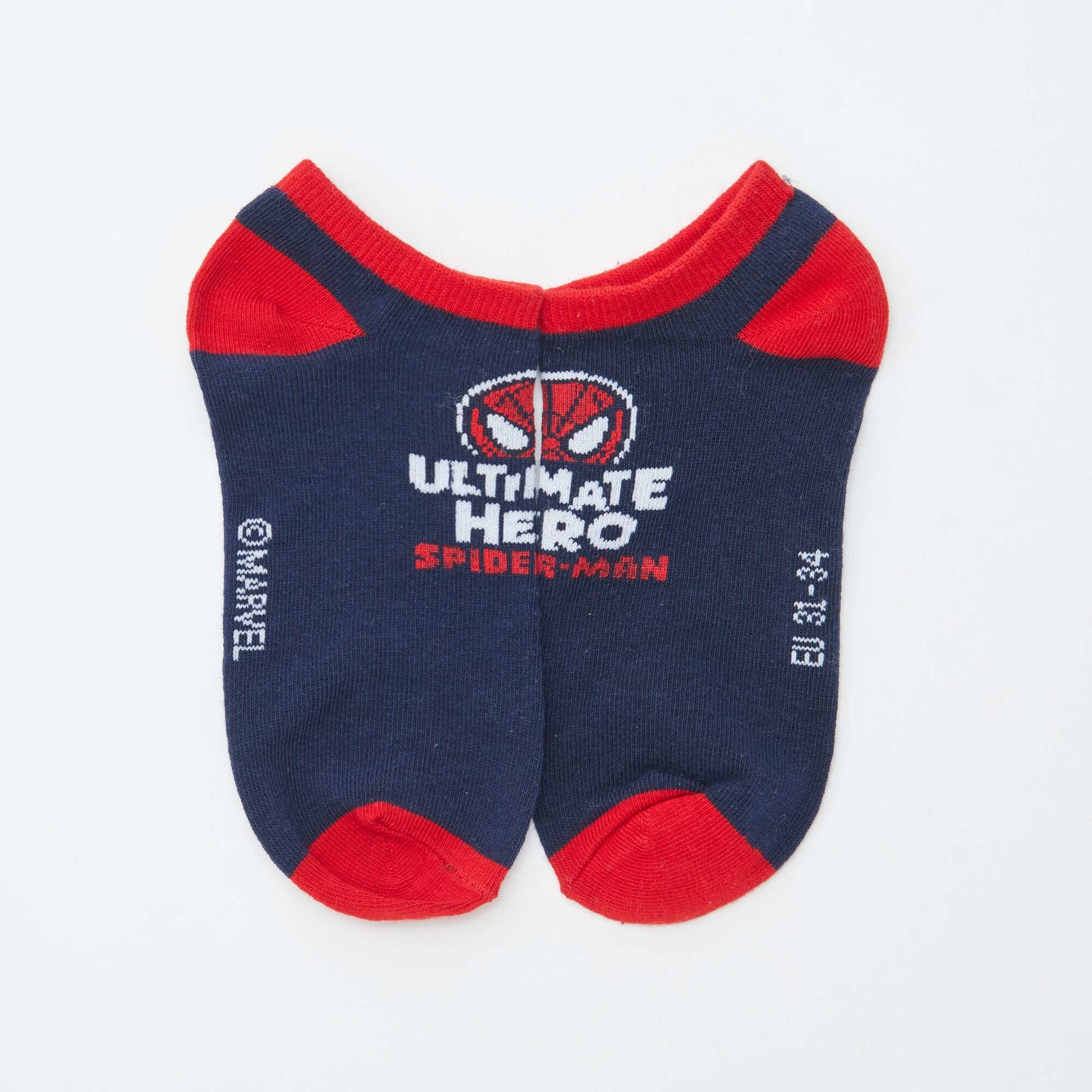 Pack of 3 pairs of 'Marvel' 'Superman' invisible socks BLUE