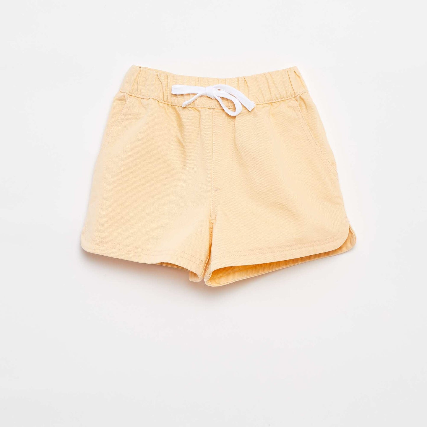 Twill shorts with elasticated waist ORANGE