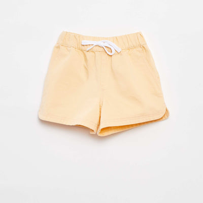Twill shorts with elasticated waist ORANGE