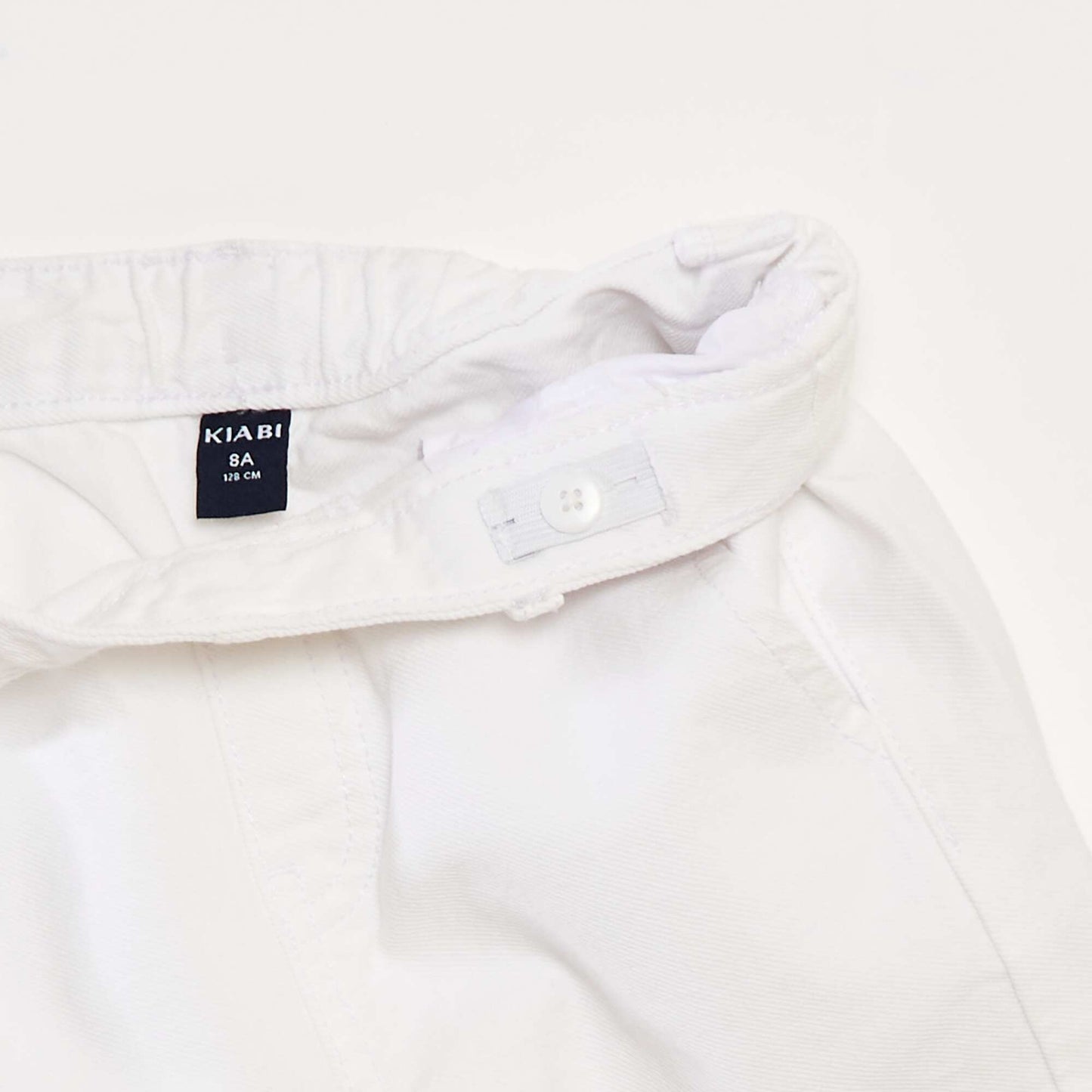 Wide-leg trousers with embroidered finish WHITE
