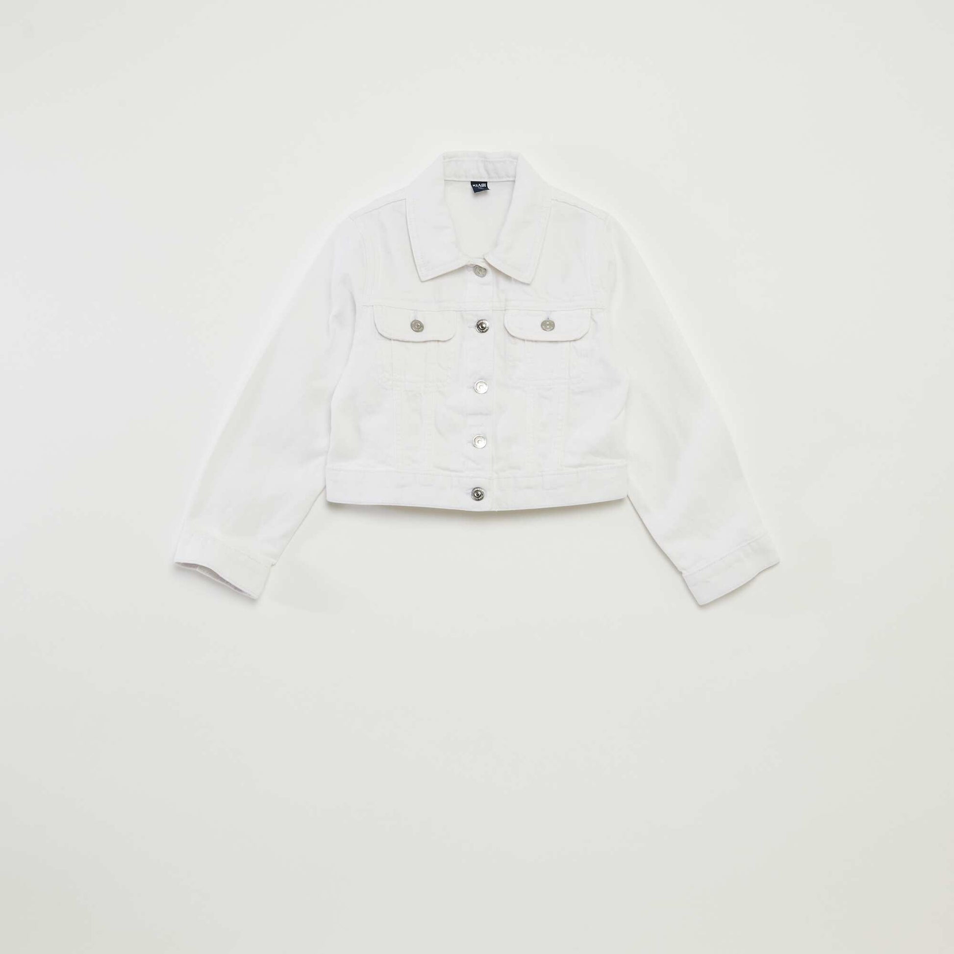 Cropped denim jacket WHITE