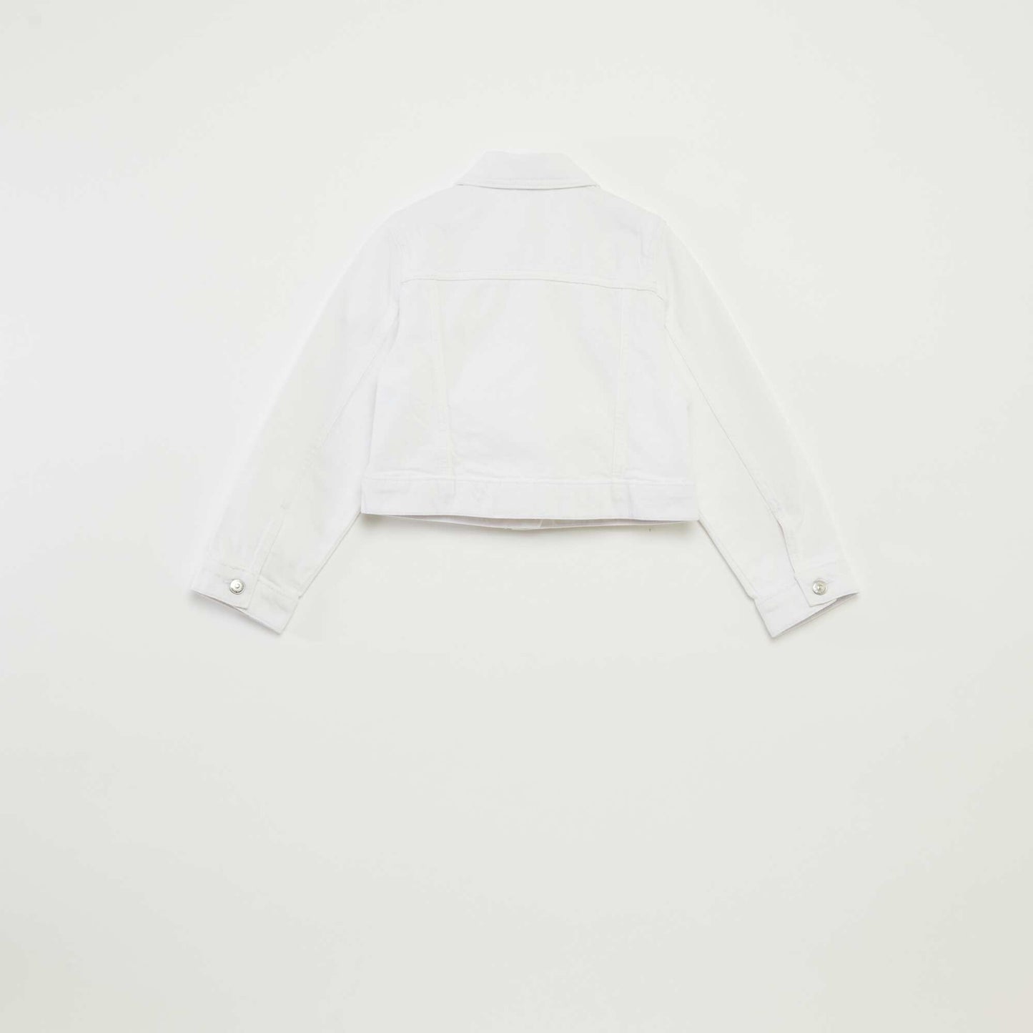Cropped denim jacket WHITE