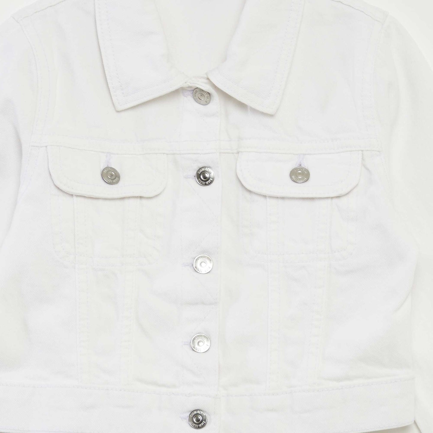 Cropped denim jacket WHITE