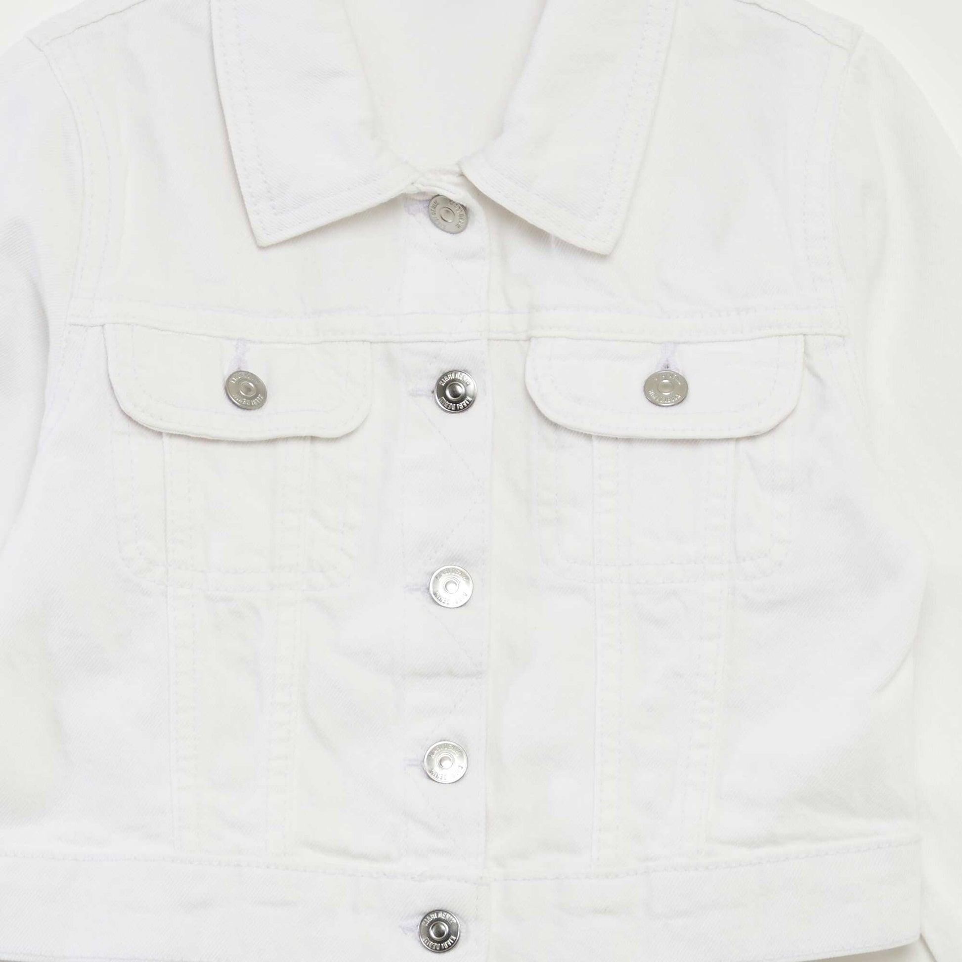Cropped denim jacket WHITE