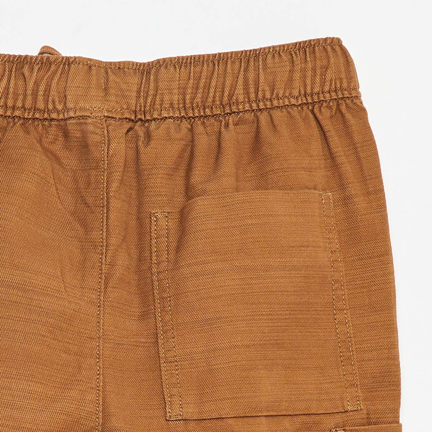 Plain twill Bermuda shorts with pockets BEIGE