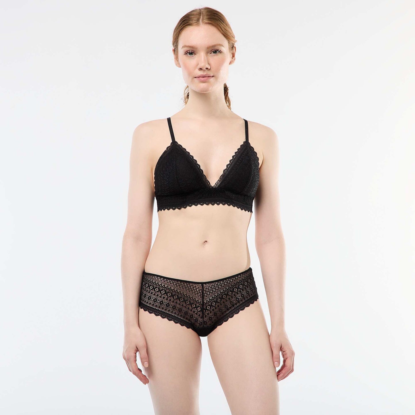 Lace Triangle Bra BLACK
