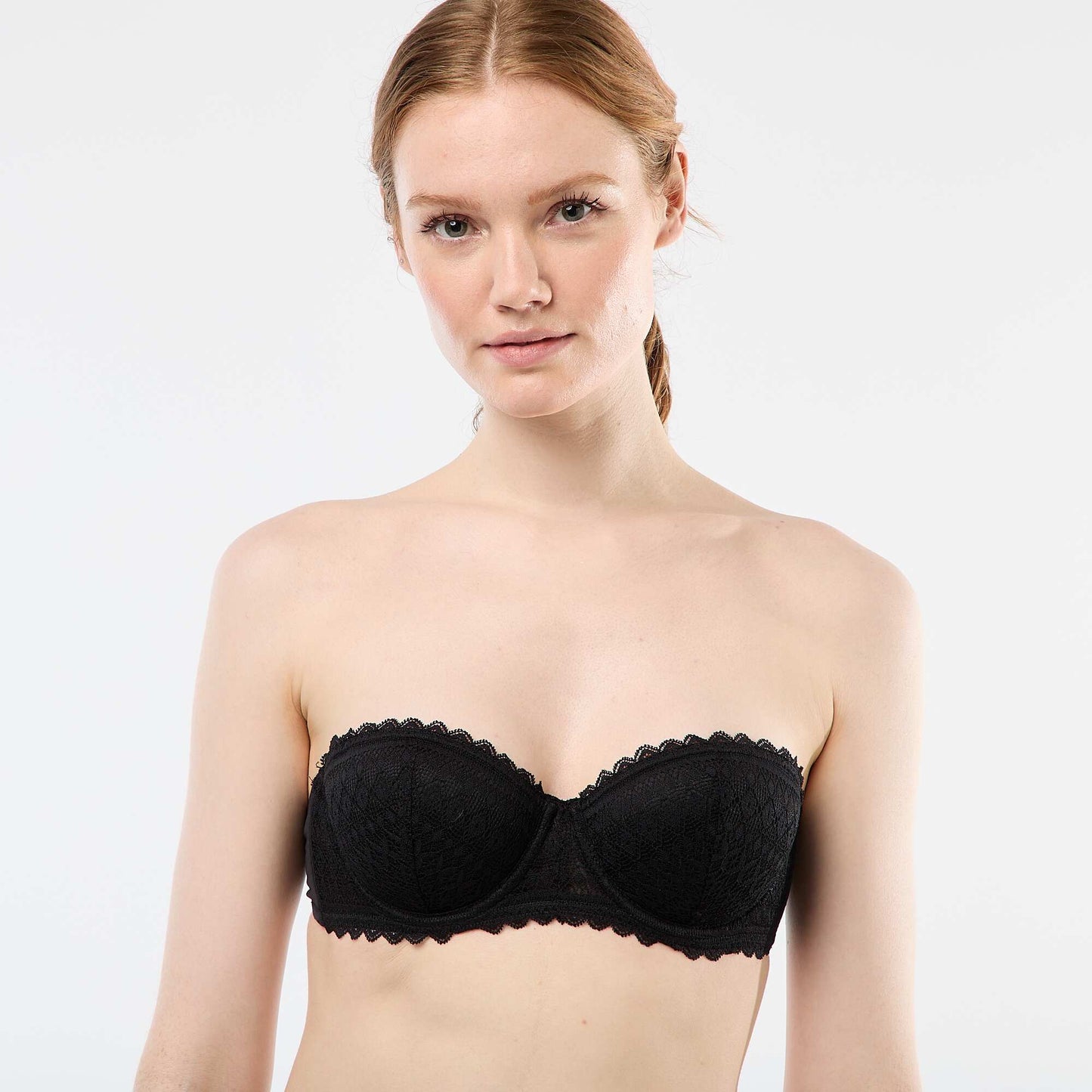 Lace Balconette Bra BLACK