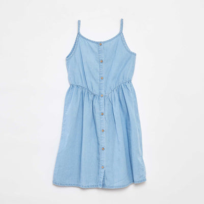 Strappy tencel dress BLUE