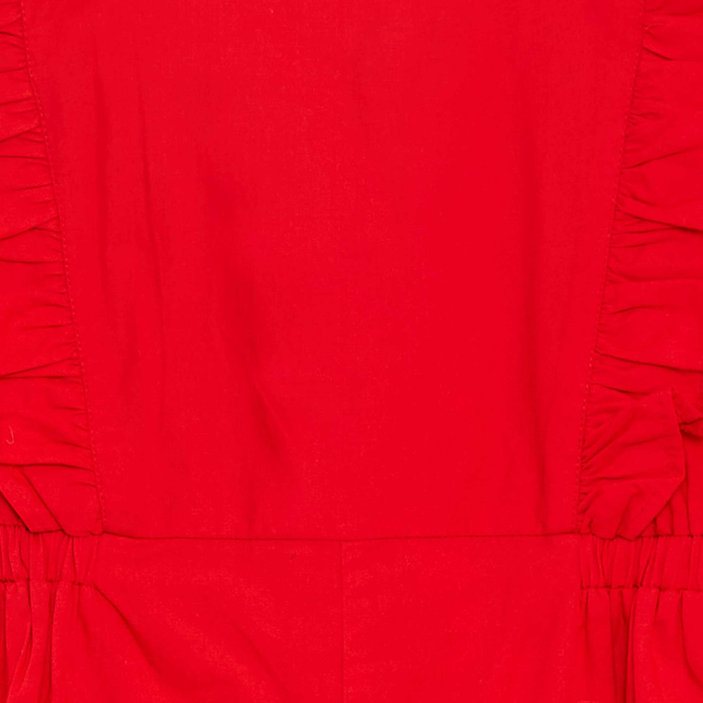 Frilly poplin playsuit RED