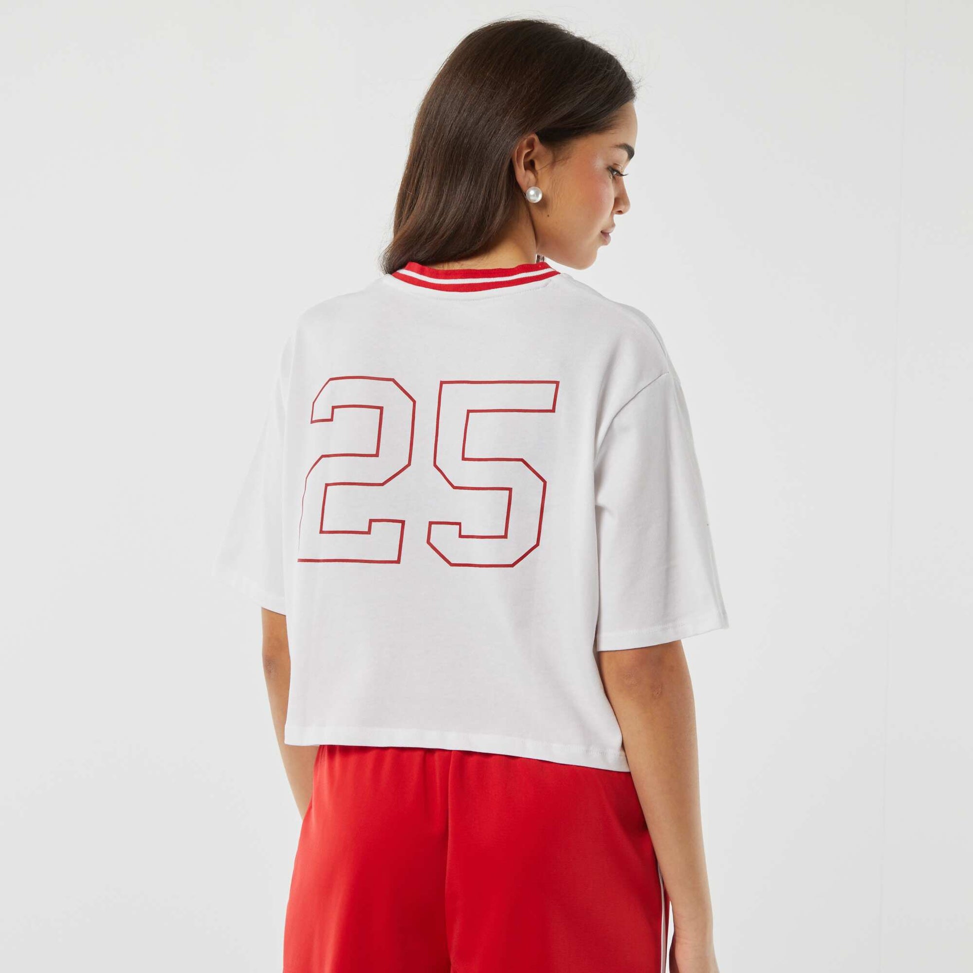 Cropped 'California' T-shirt WHITE