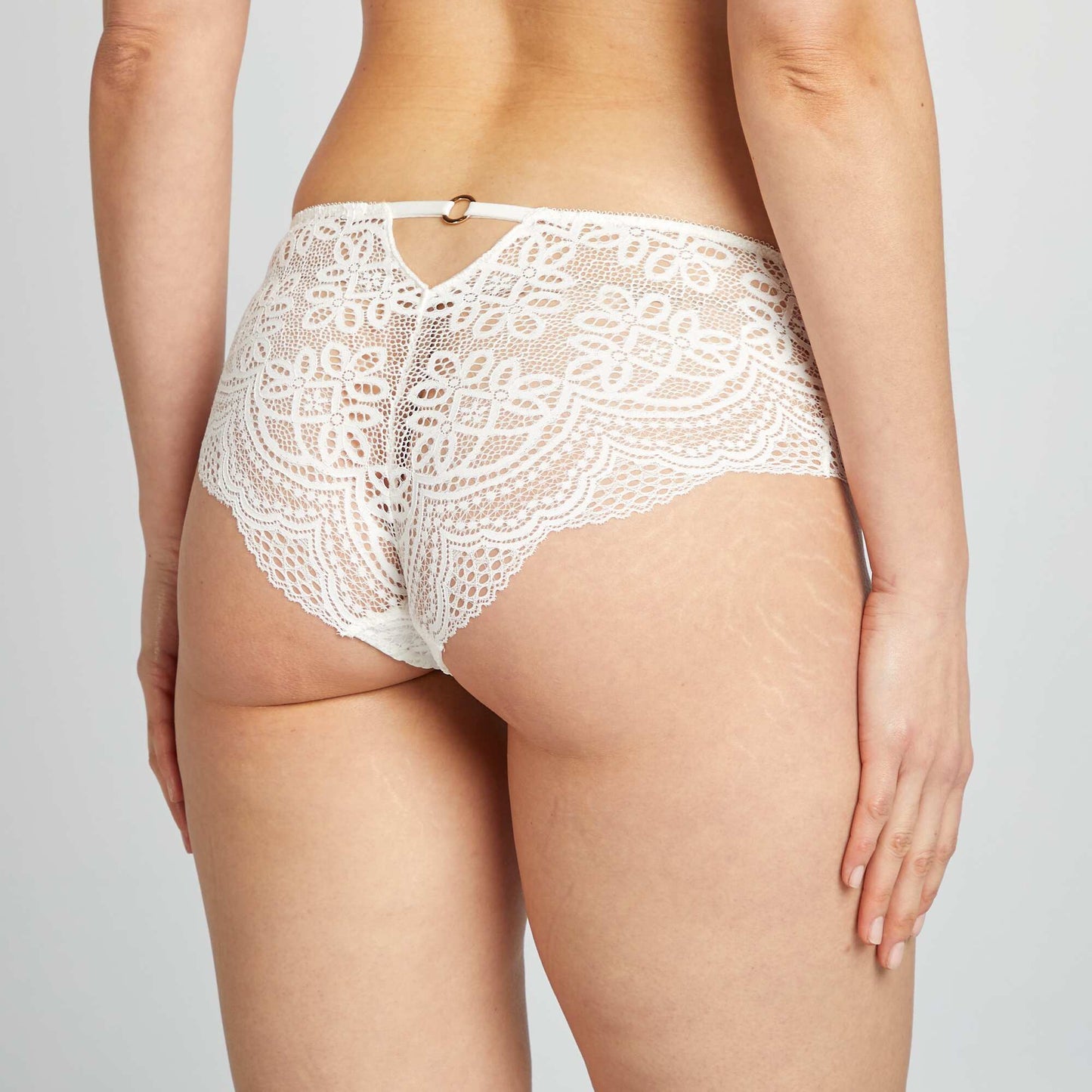 Lace boy shorts WHITE
