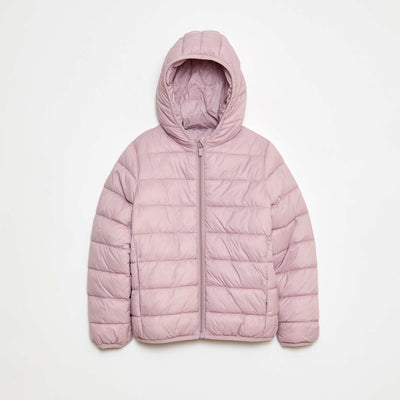 Lightweight Padded Jacket with Hood PURPLE