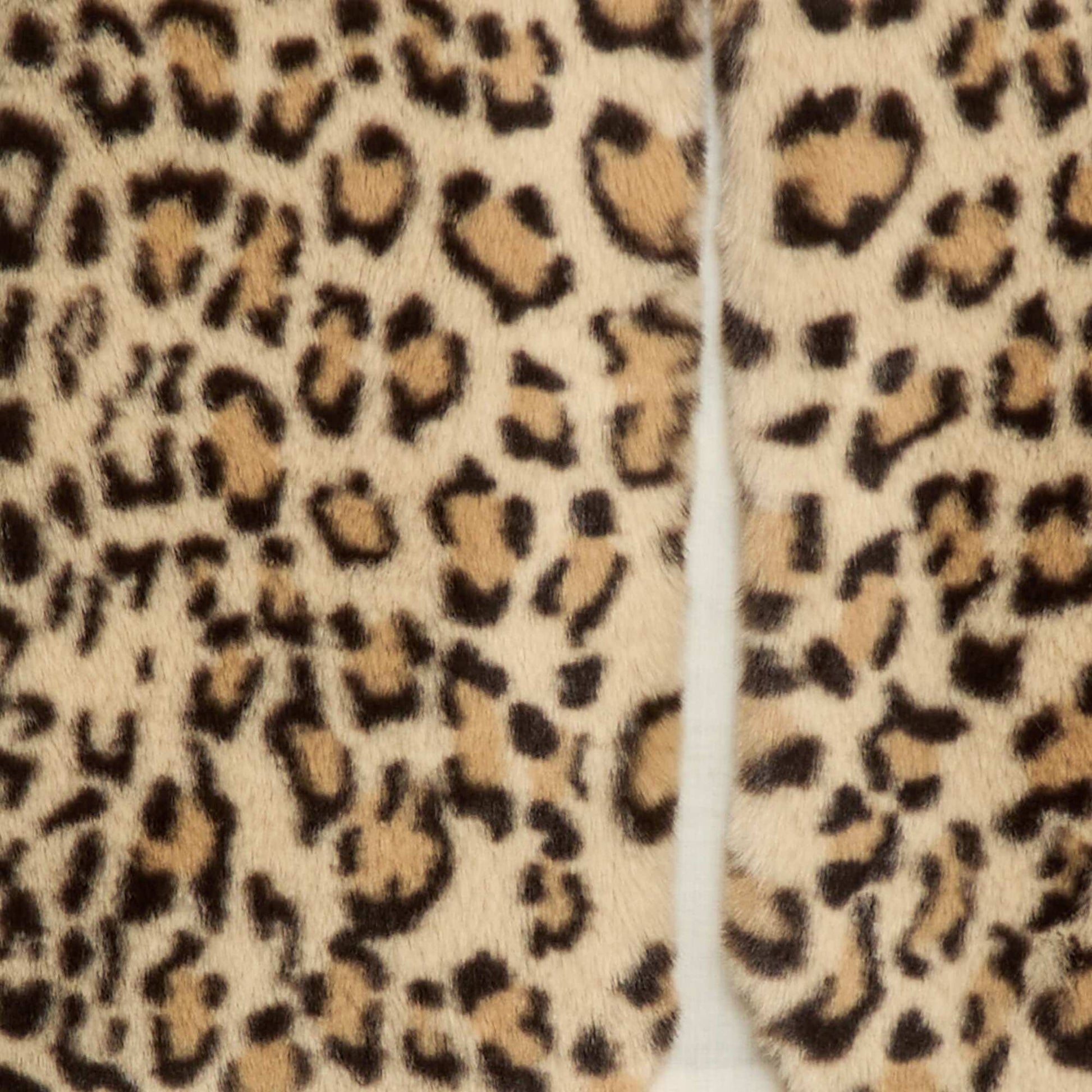 Sleeveless Faux Fur Vest BEIGE