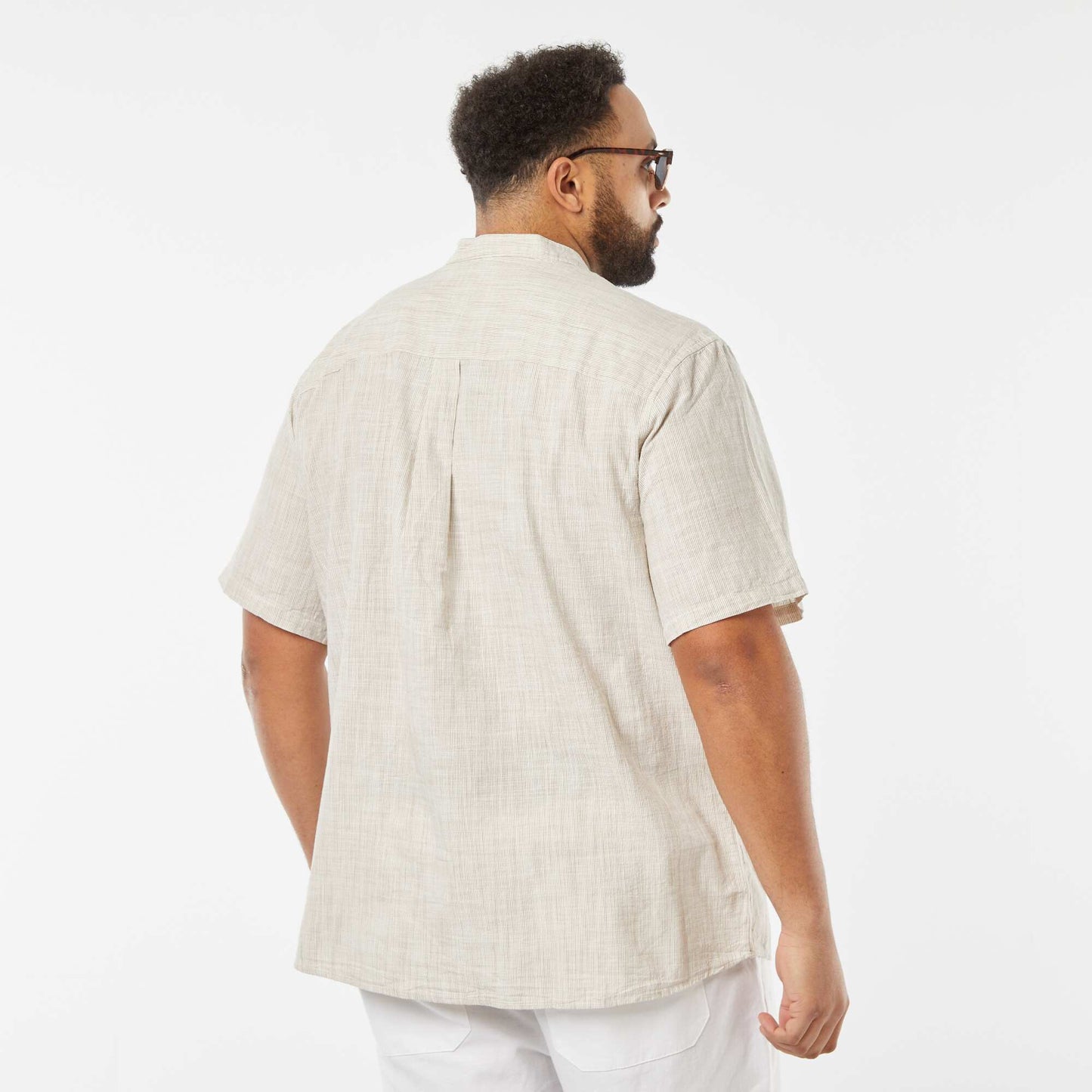 Regular-fit striped shirt BEIGE
