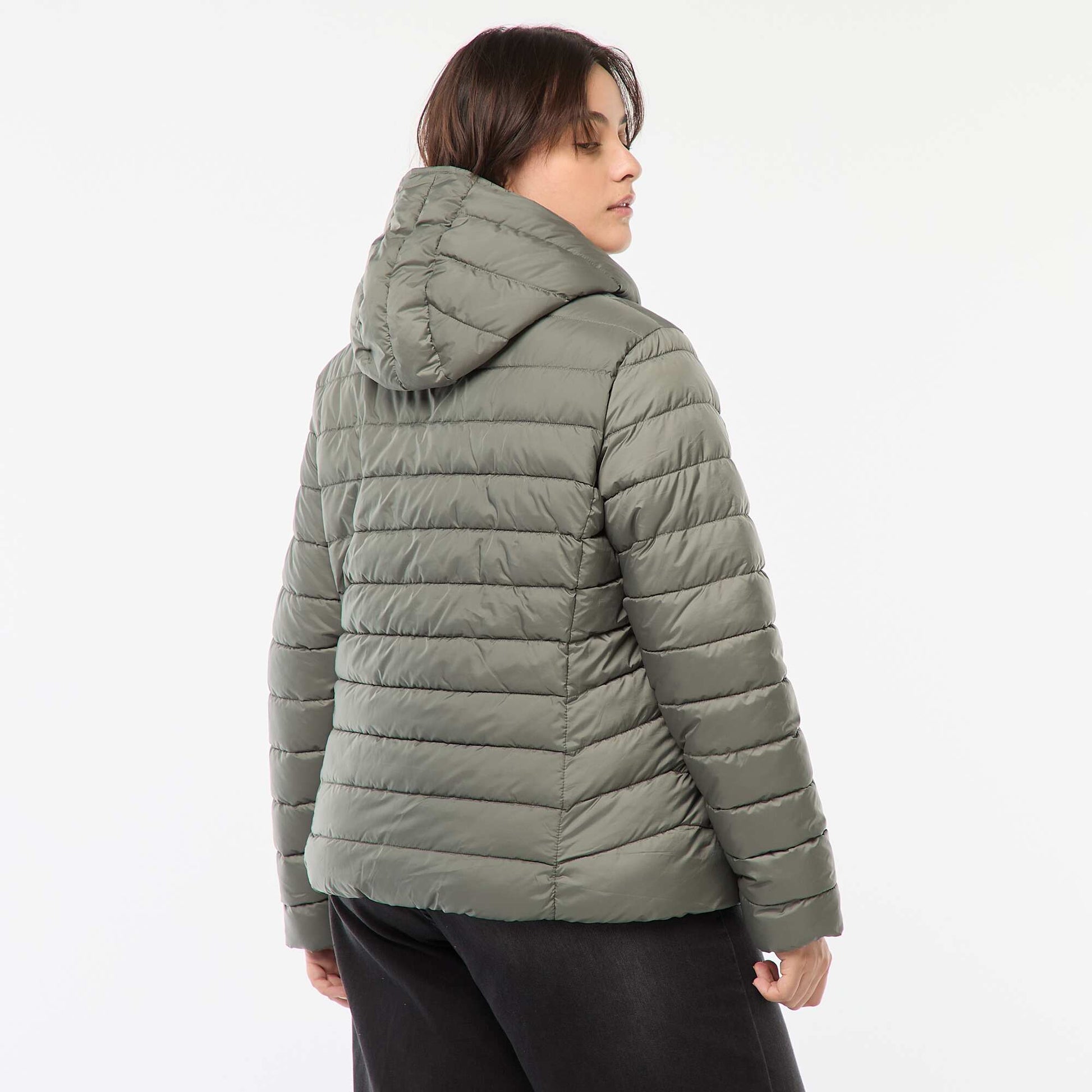 Showerproof quilted padded jacket GREEN