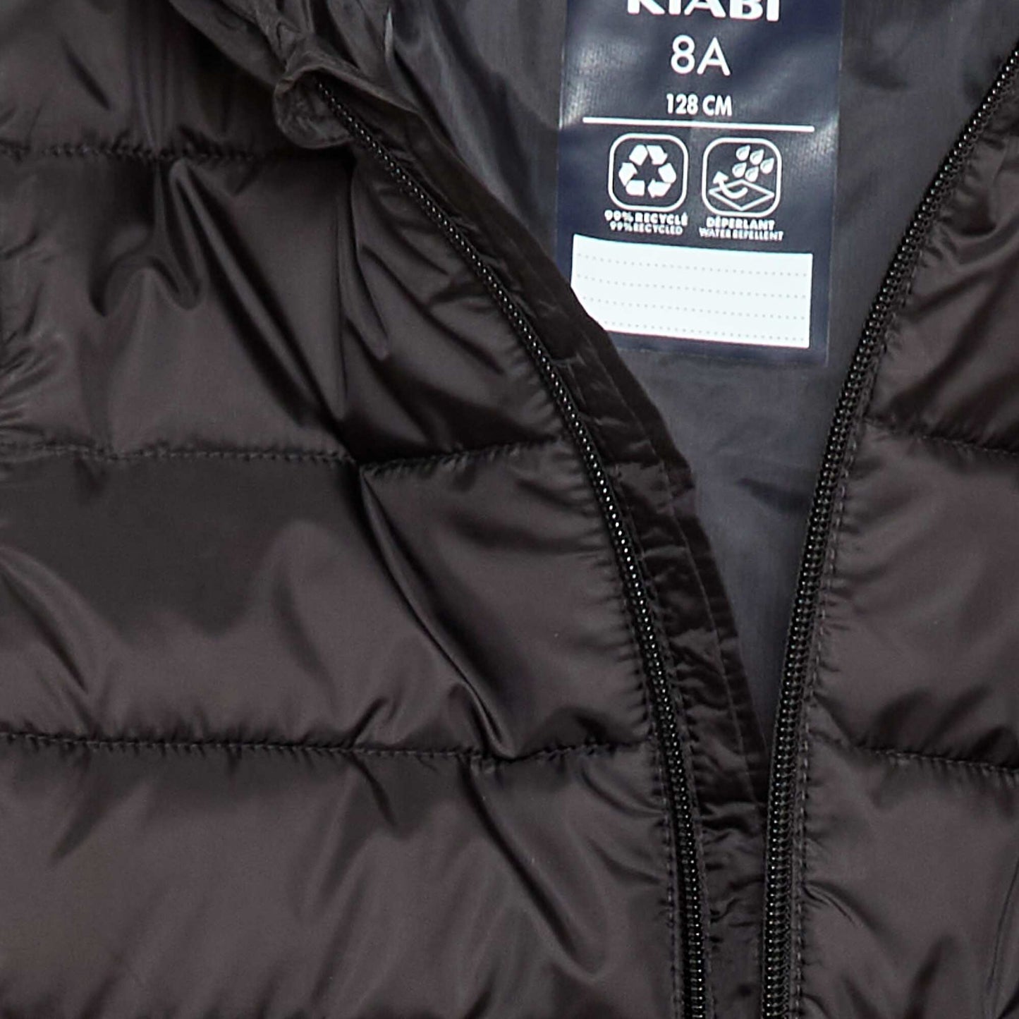 Lightweight Padded Jacket with Hood BLACK