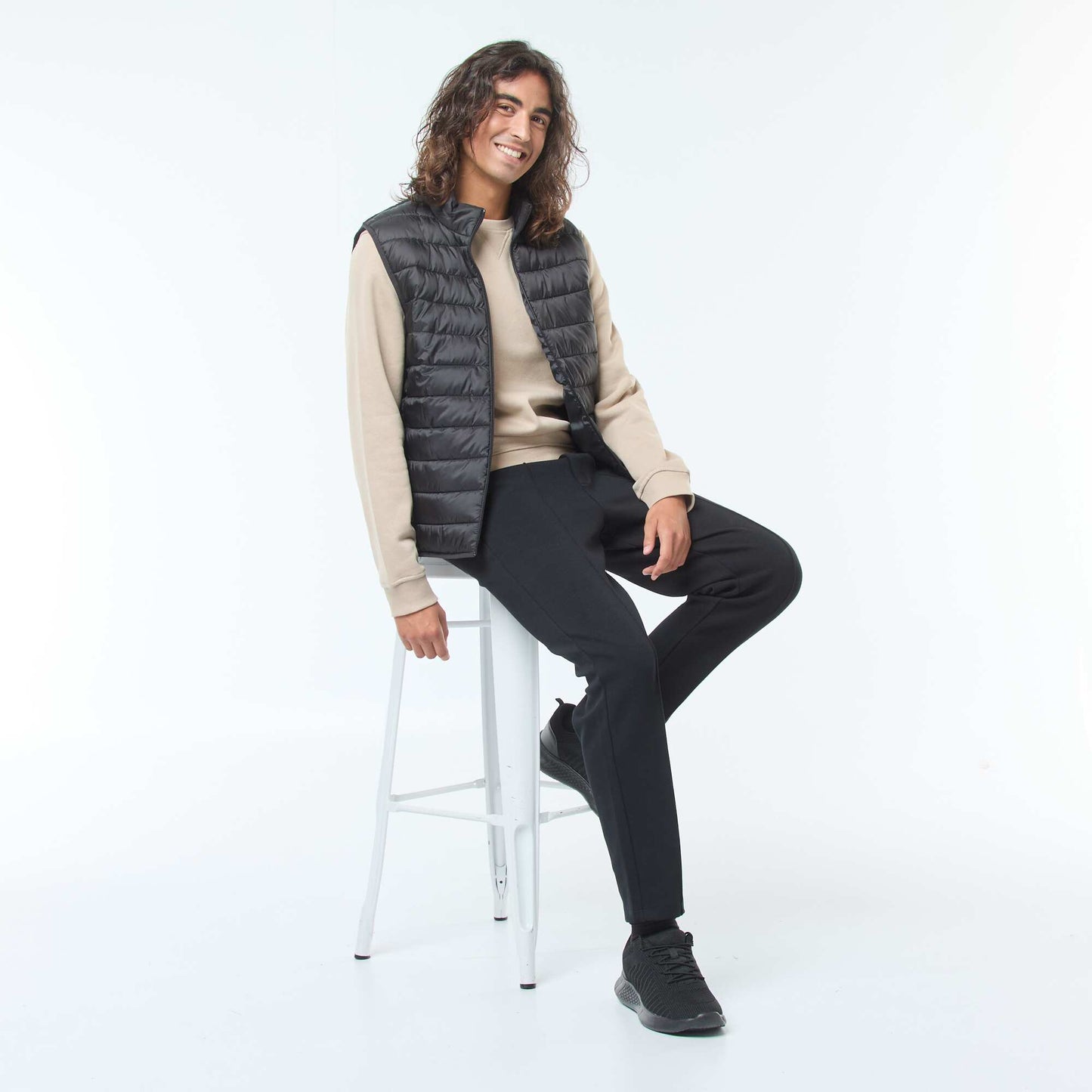 Plain showerproof bodywarmer BLACK