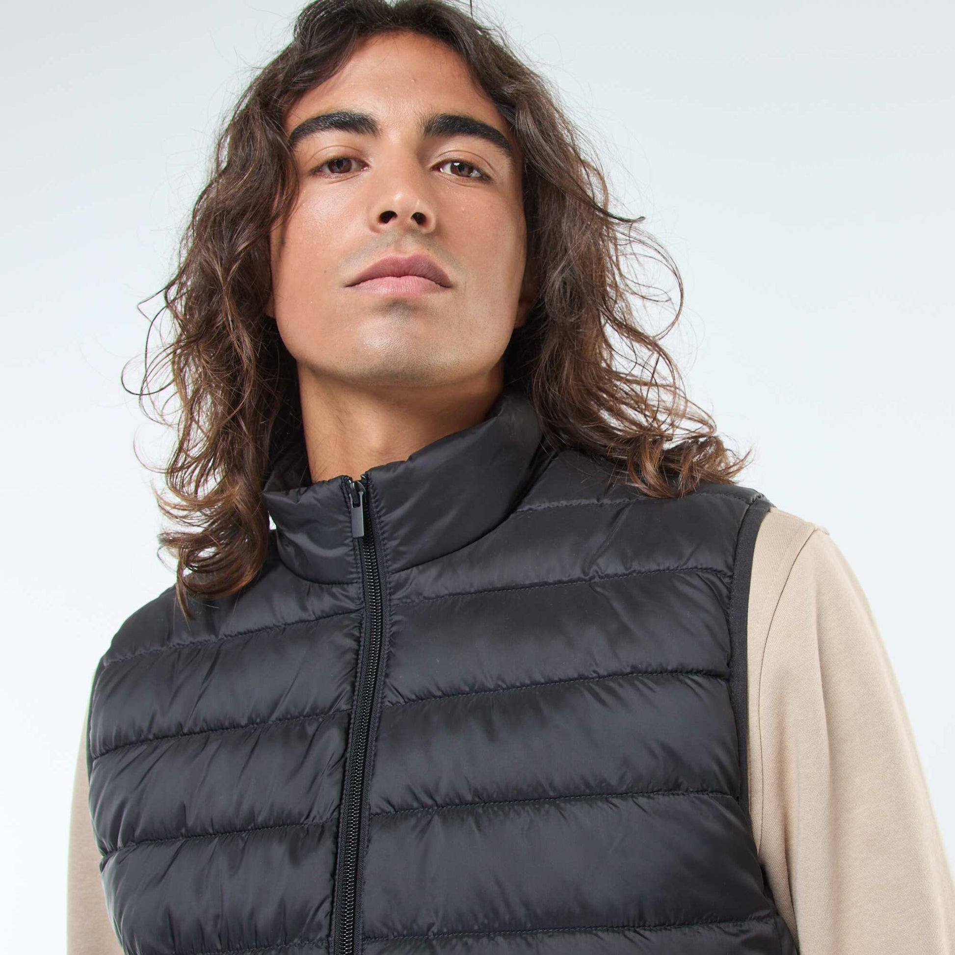 Plain showerproof bodywarmer BLACK